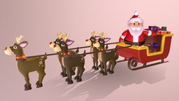 Santa Claus with sleigh