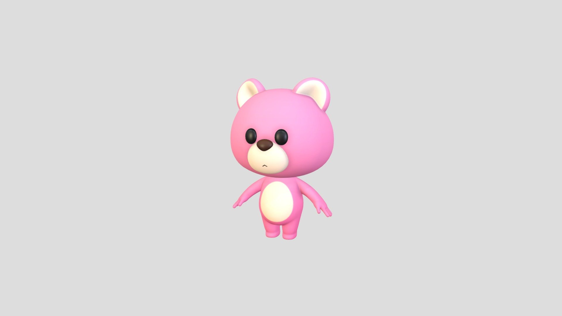 Character216 Pink Bear 3d model