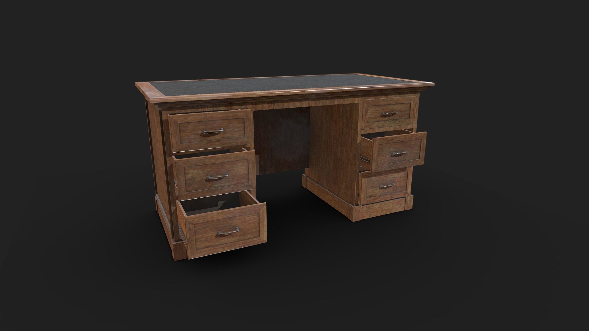 Vintage Desk 3d model