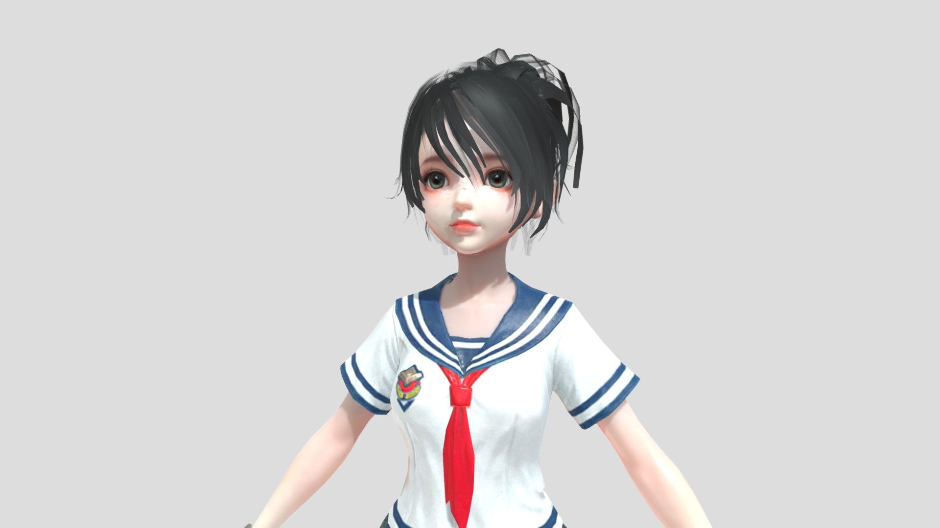 A school girl named Sarah 3d model