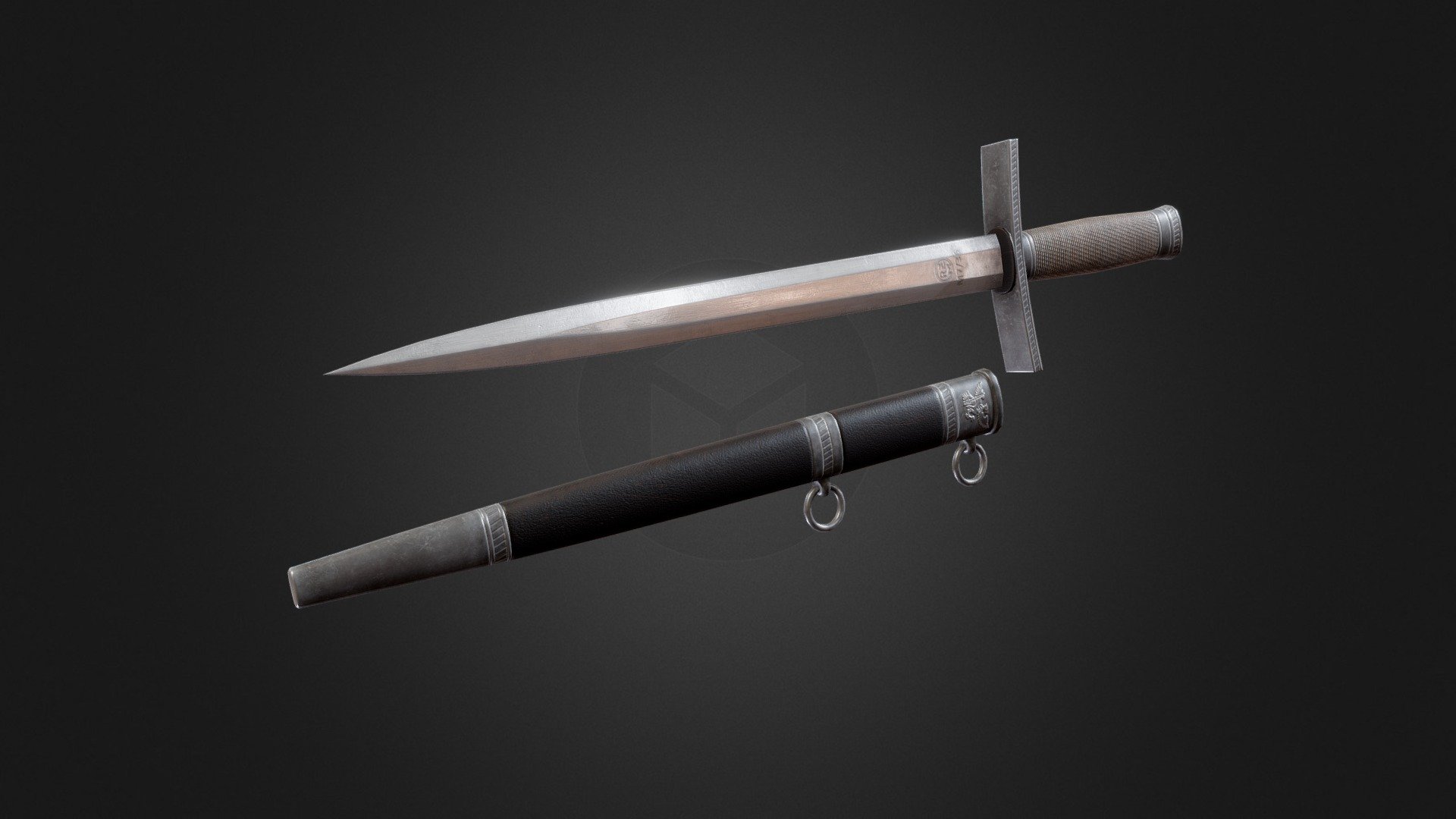 WW2 German dagger 3d model