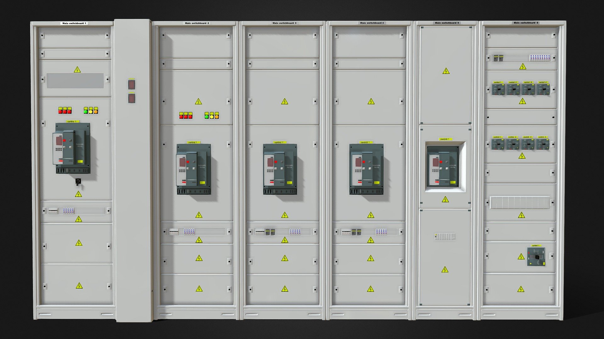 Switching cabinets server automation 3d model