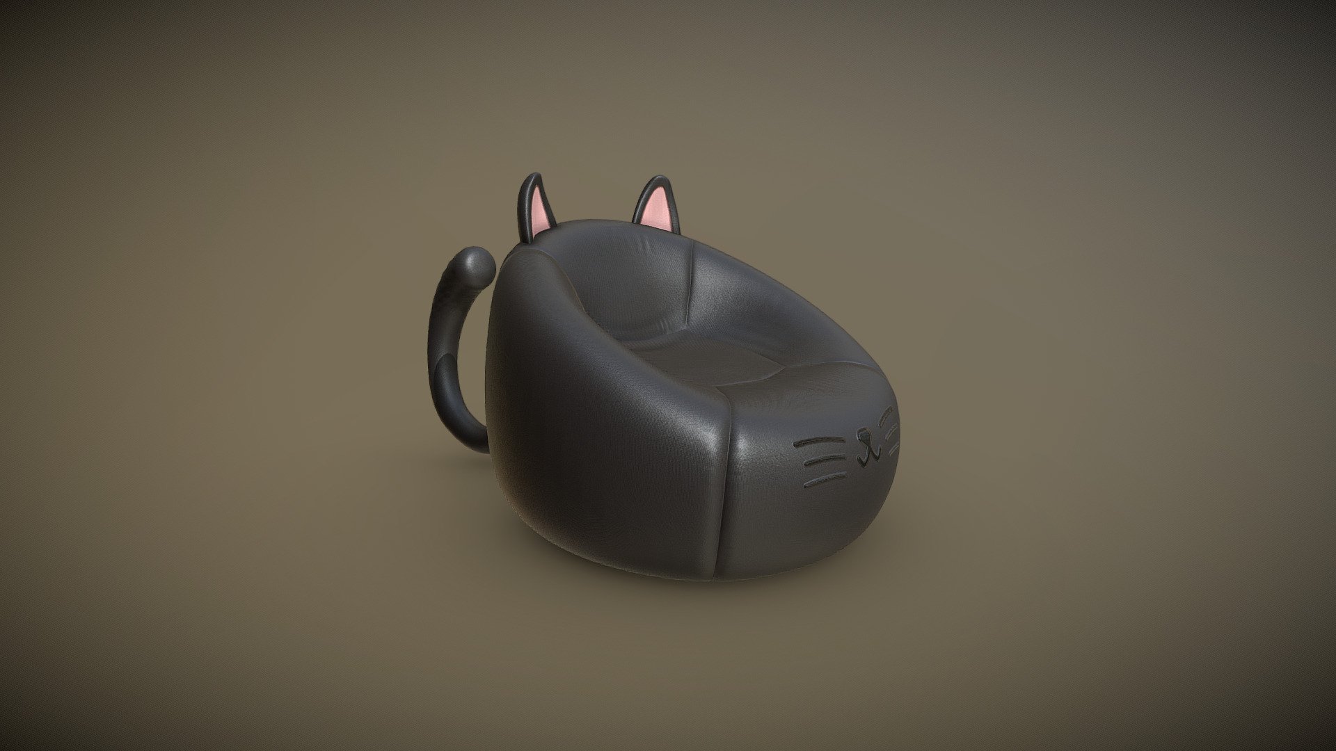 Cat beanbag 3d model