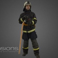 Hasič v zásahovém oděvu /fireman/