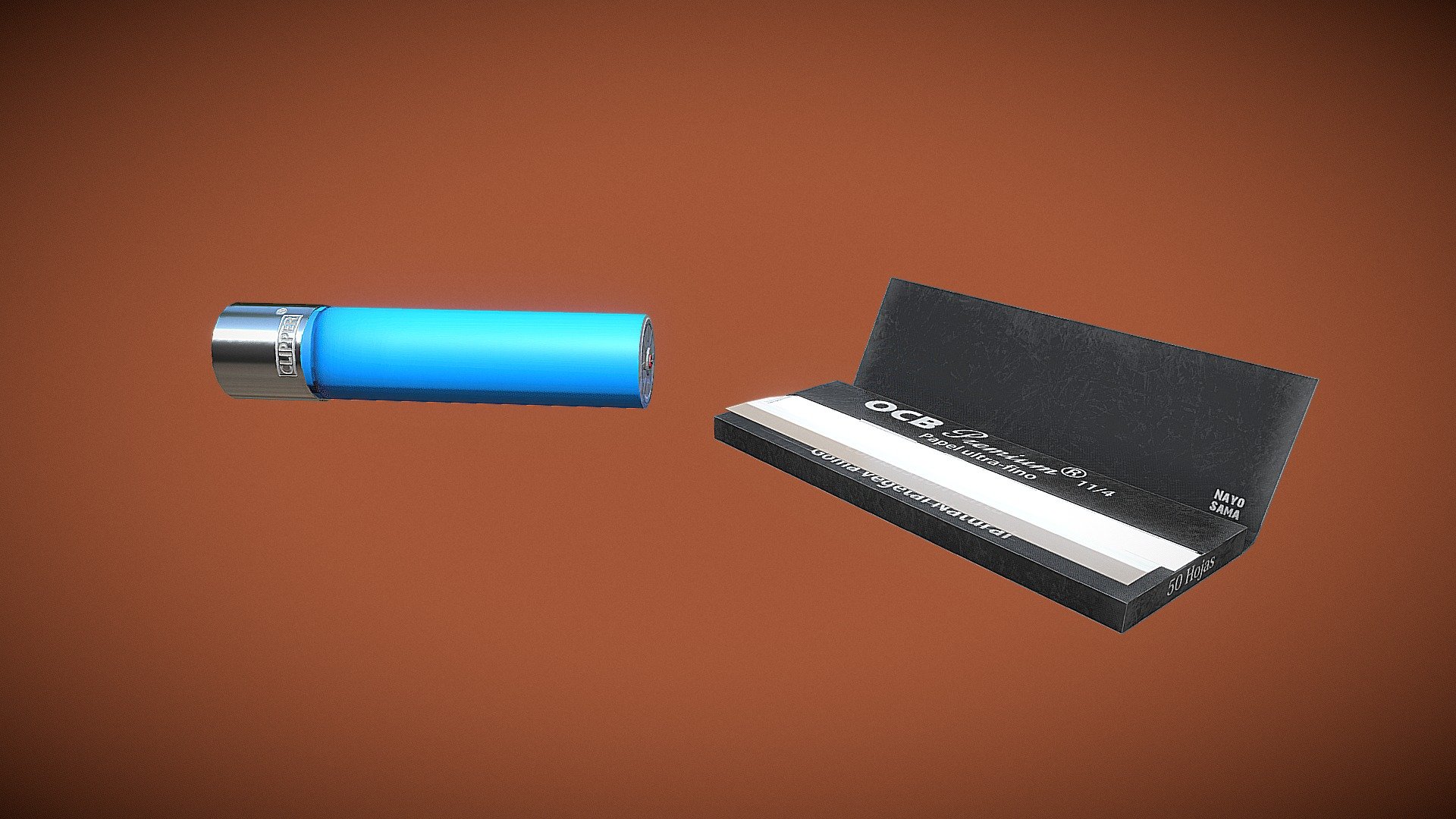 OBJECTS AND PROPS: SMOKING PACK (REALISTIC) 3d model