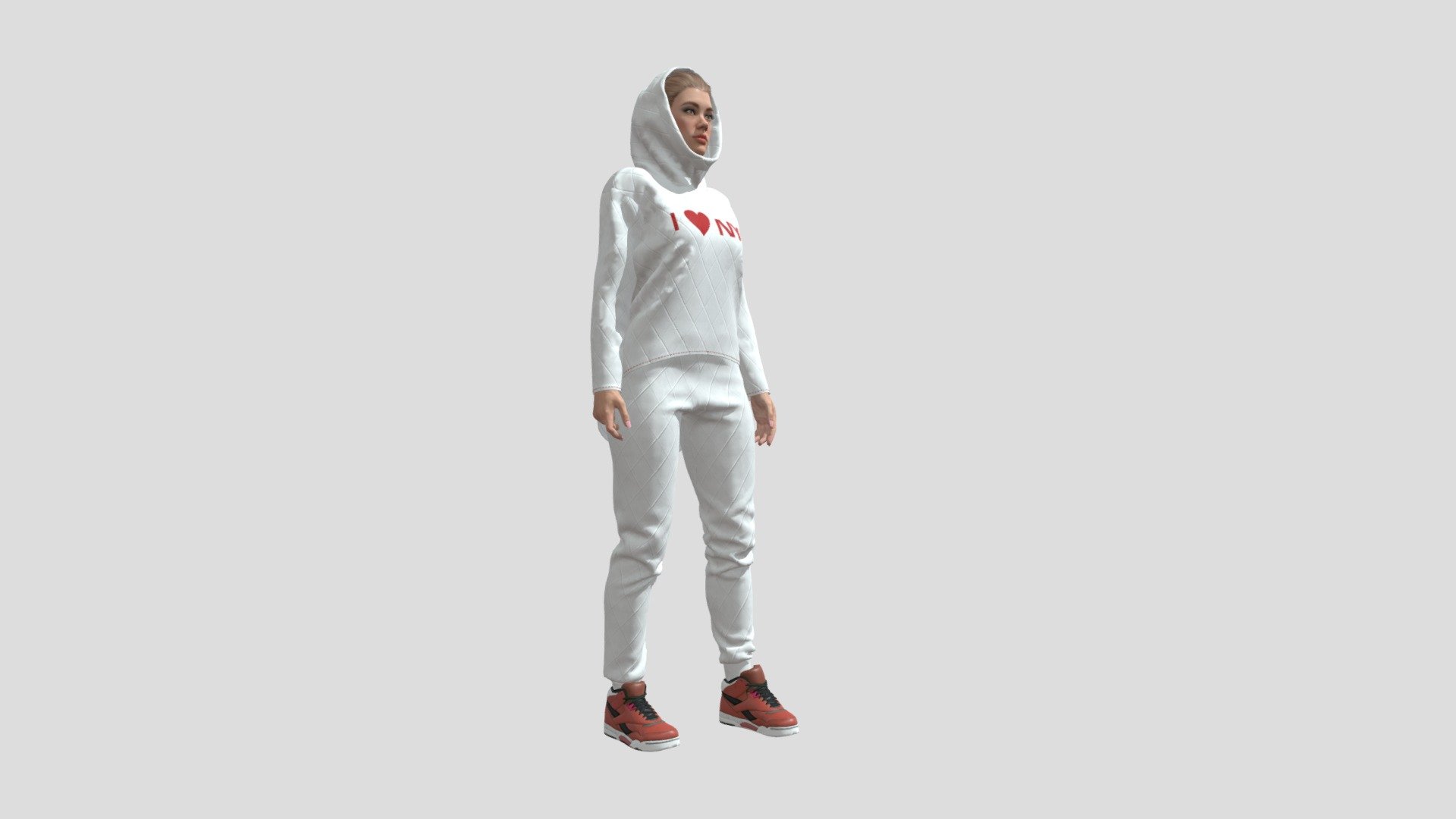 Realistic Female Character Alicia Sport 3d model