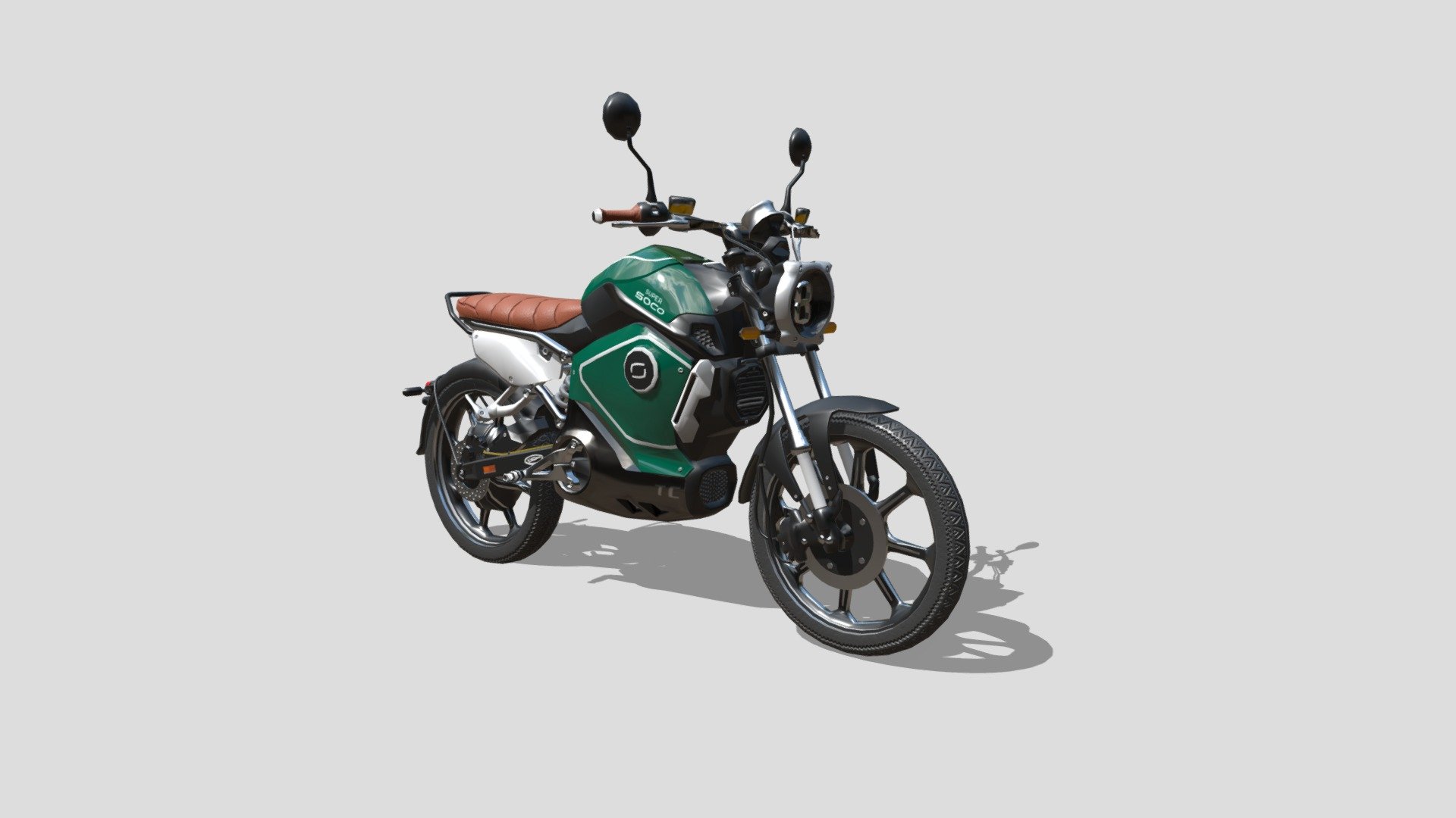 Super Soco electric motorbike retopologyzed 3d model