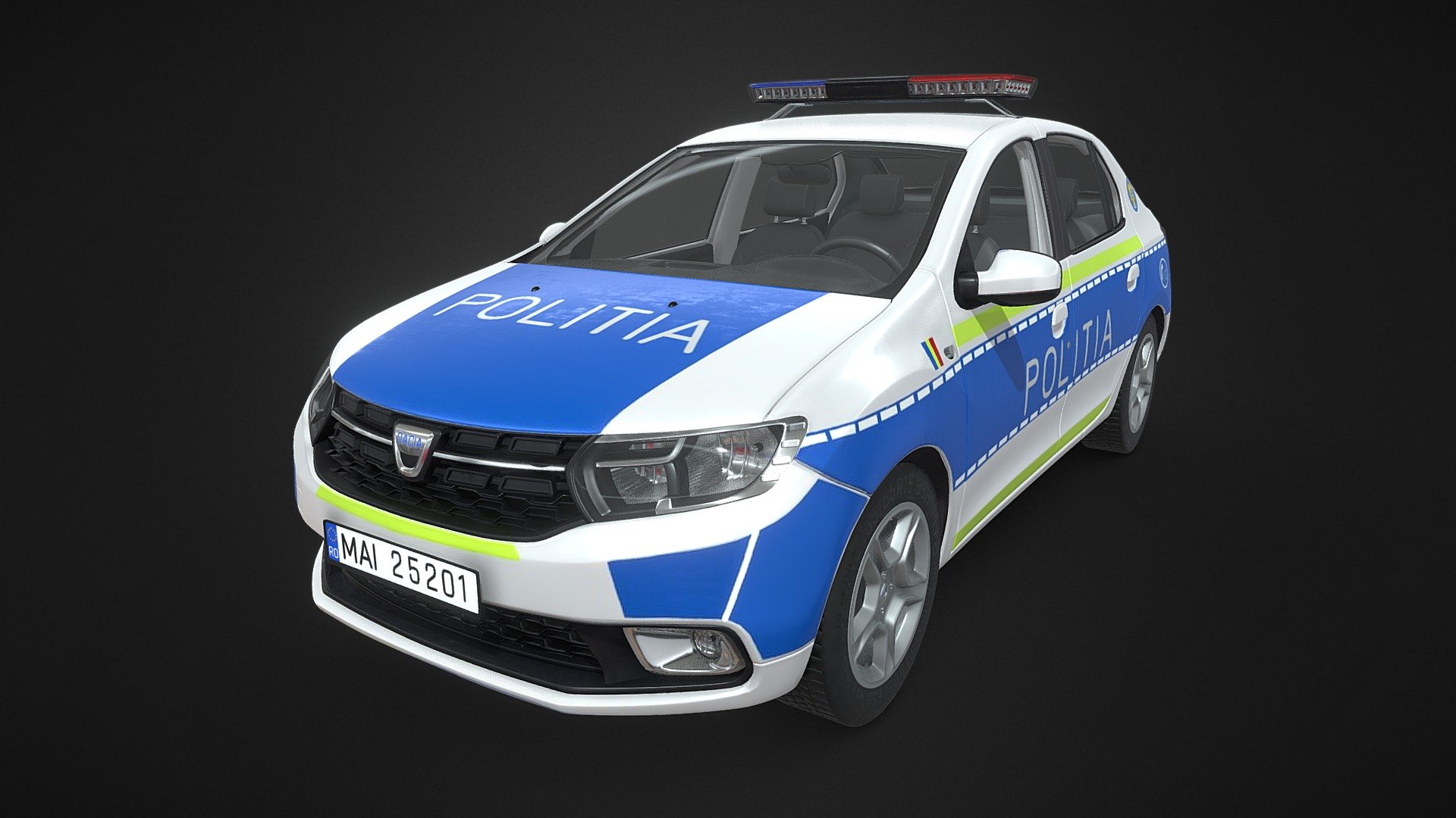 Dacia/Renault Logan Politia 3d model