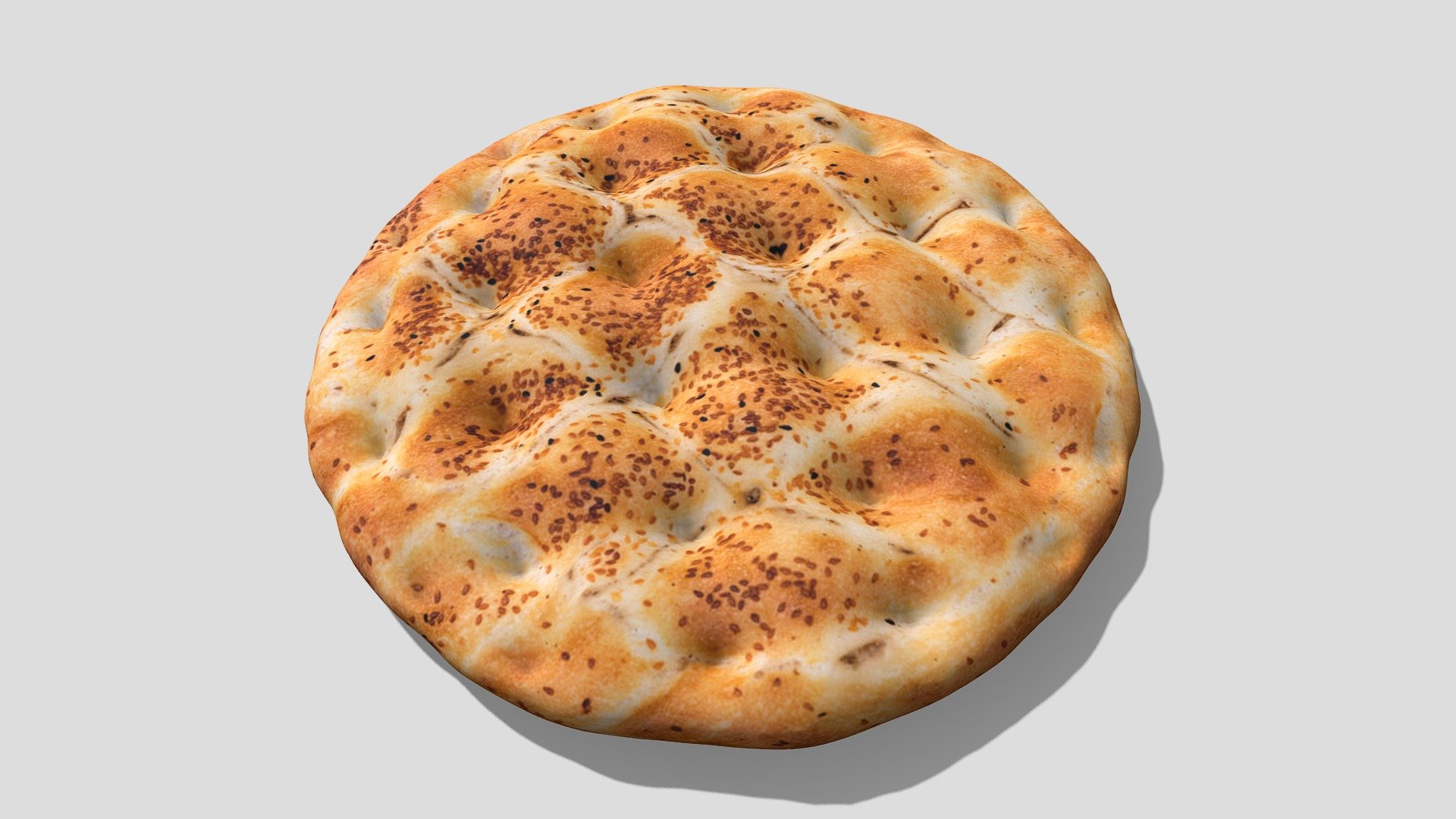 Turkish Ramadan Pita Bread 3d model