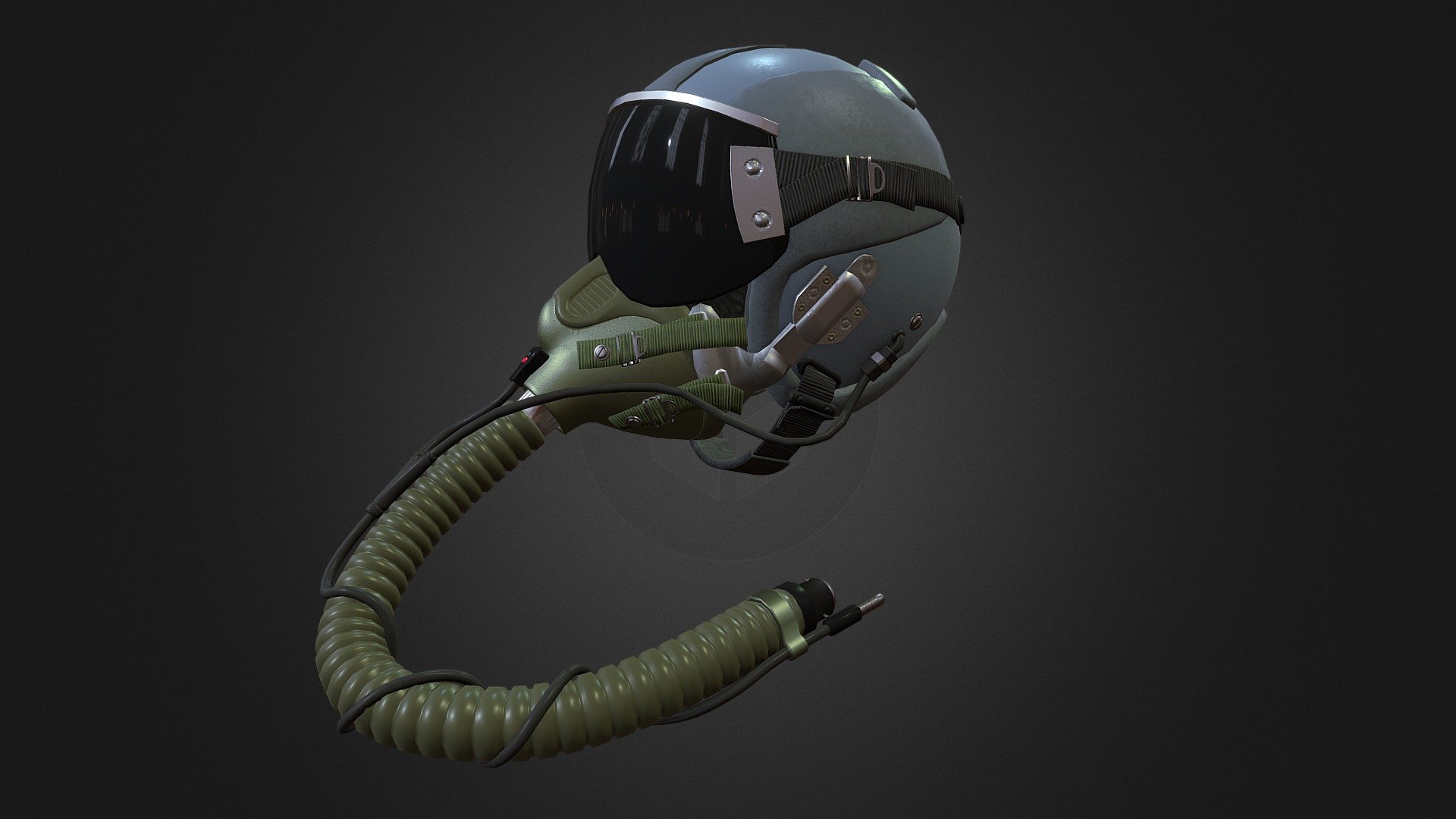 Pilot Helmet 3d model