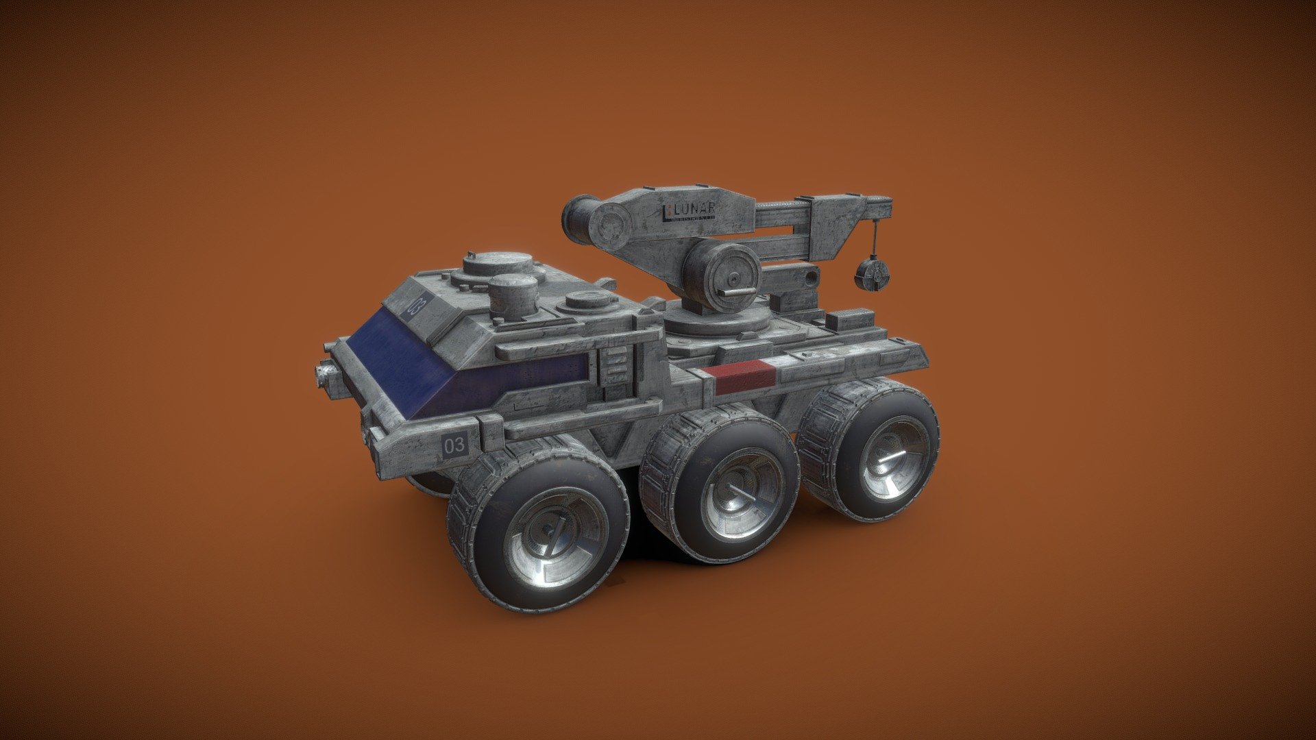 Lunar Rover from the Movie "Moon" 3d model