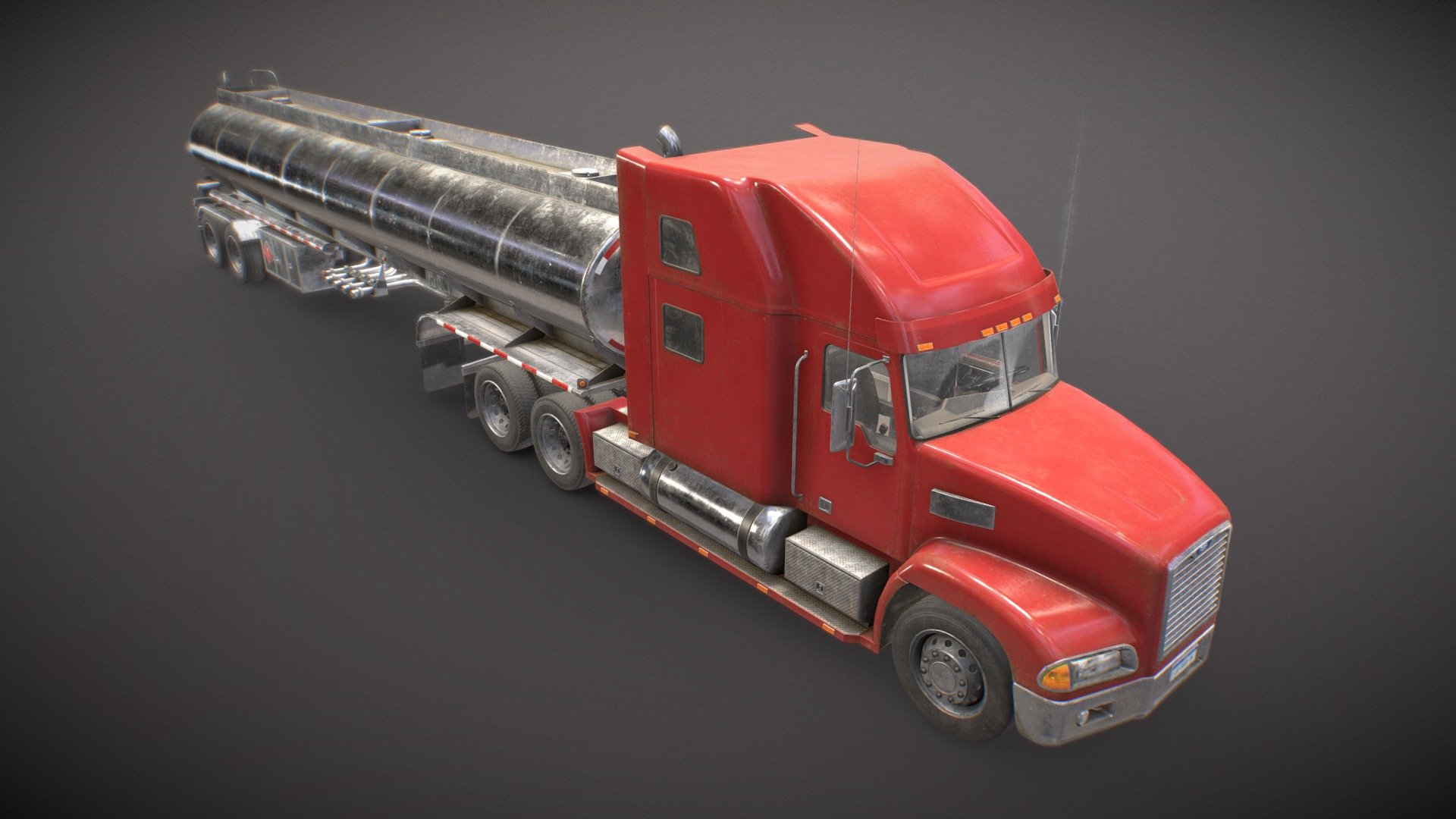 Semi Truck Tanker 3d model