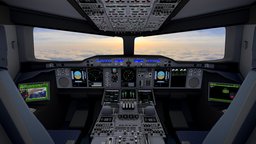 Airbus A380 Cockpit Flight Deck