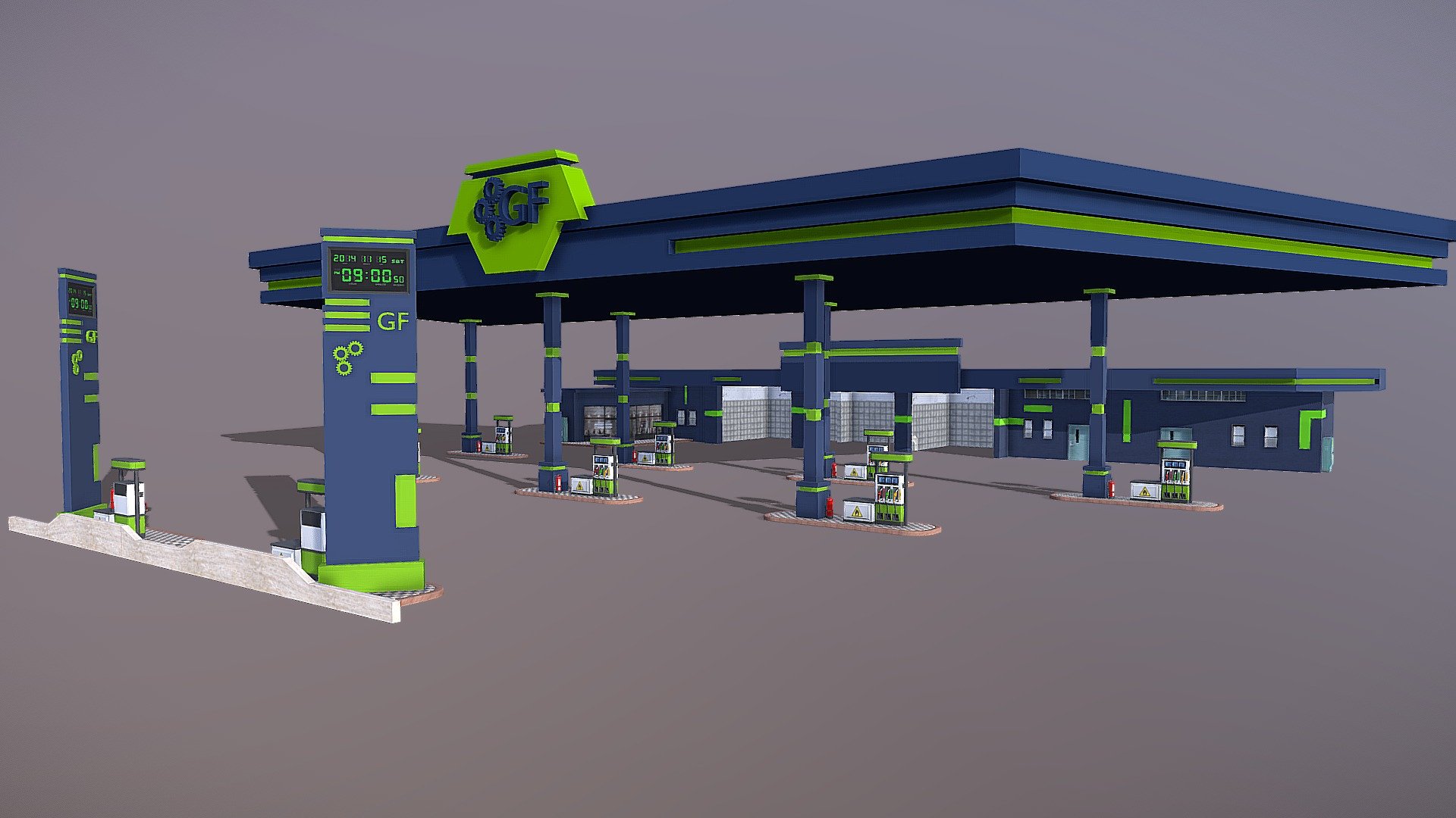 Gas Station 3d model