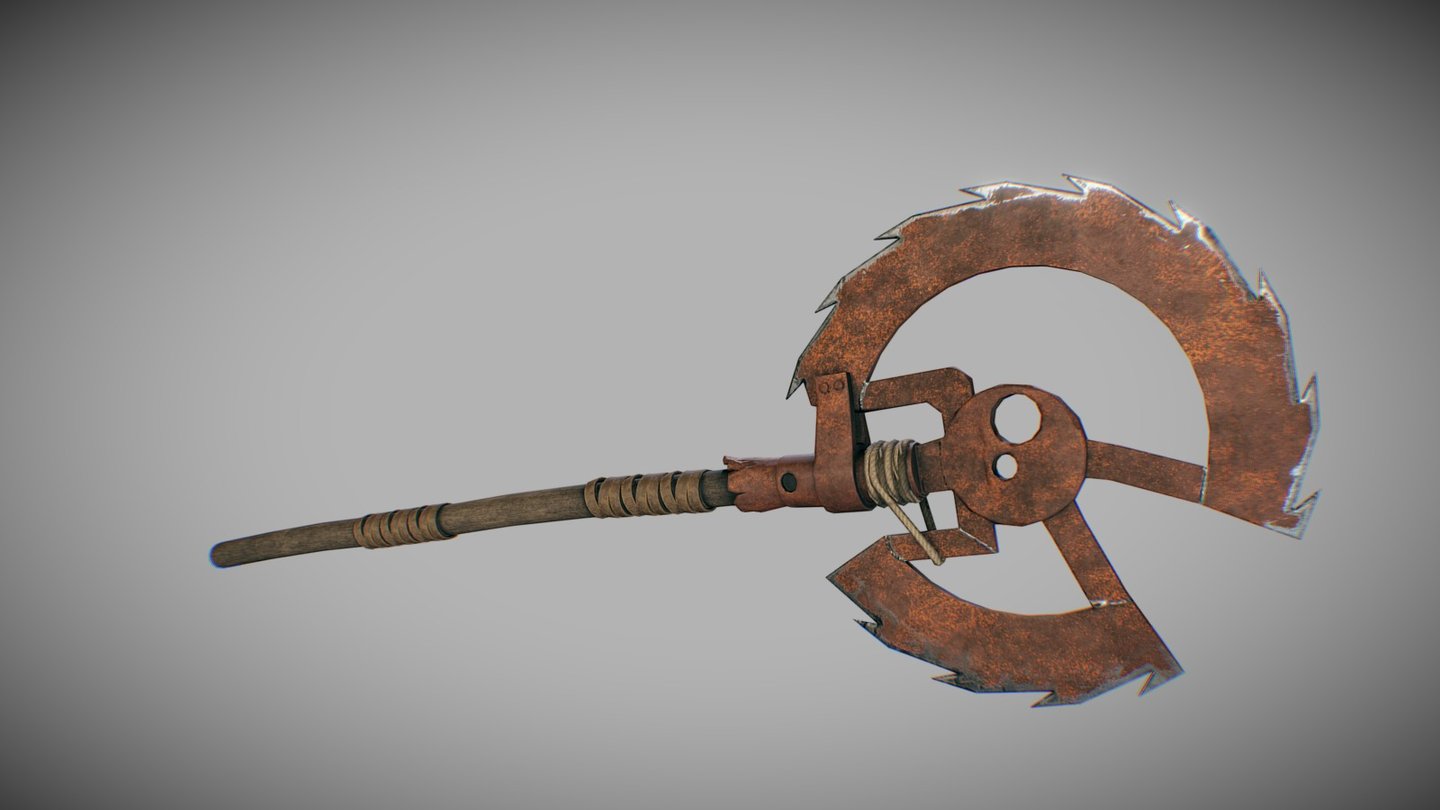 Rush Island Sawblade Battleaxe 3d model