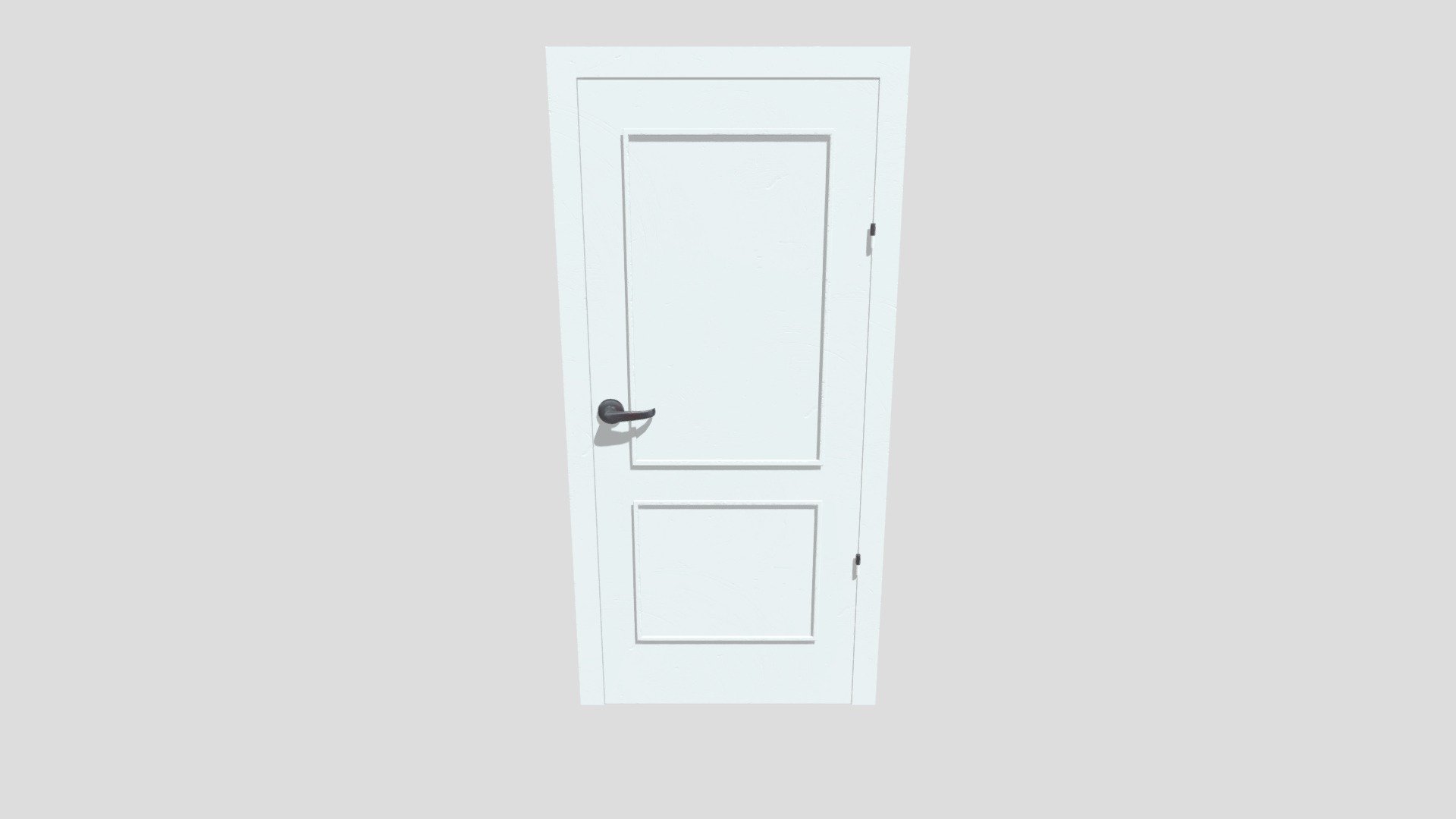 Low Poly Wooden Door 3d model