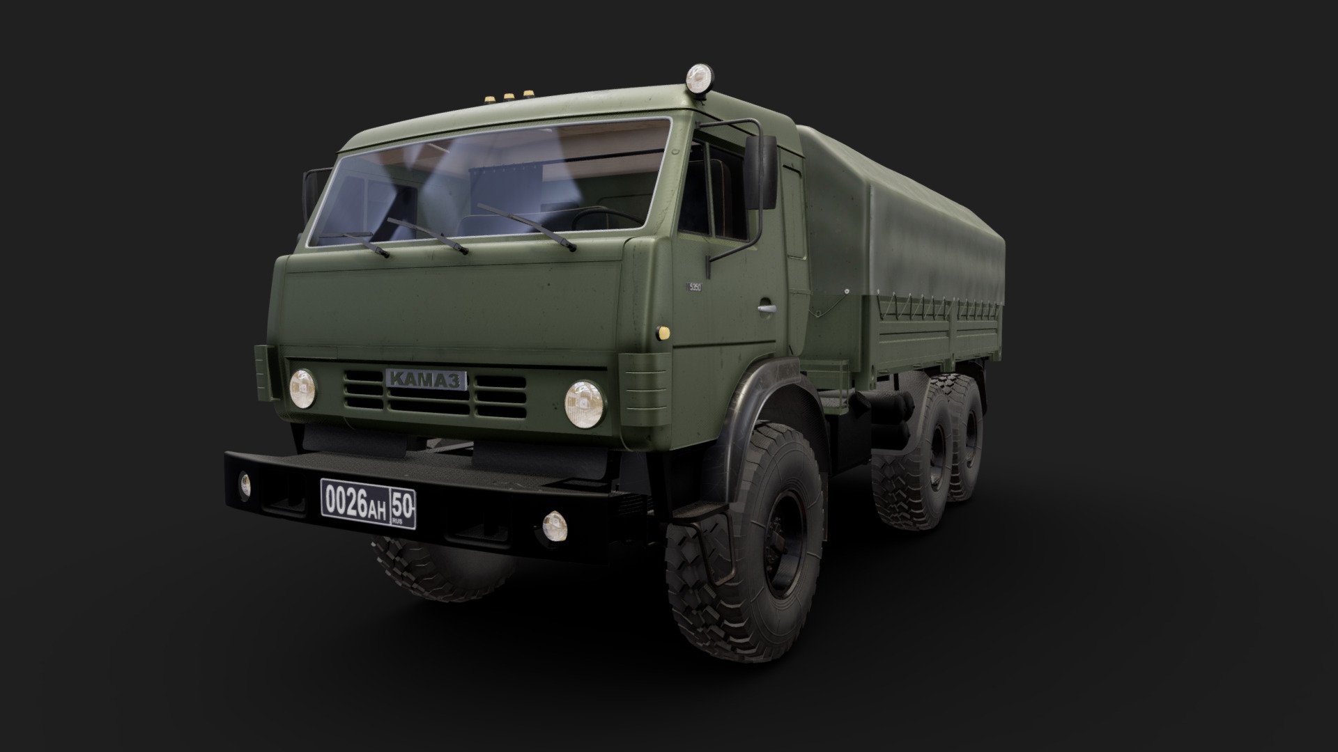 Kamaz 5350 general utility truck 3d model