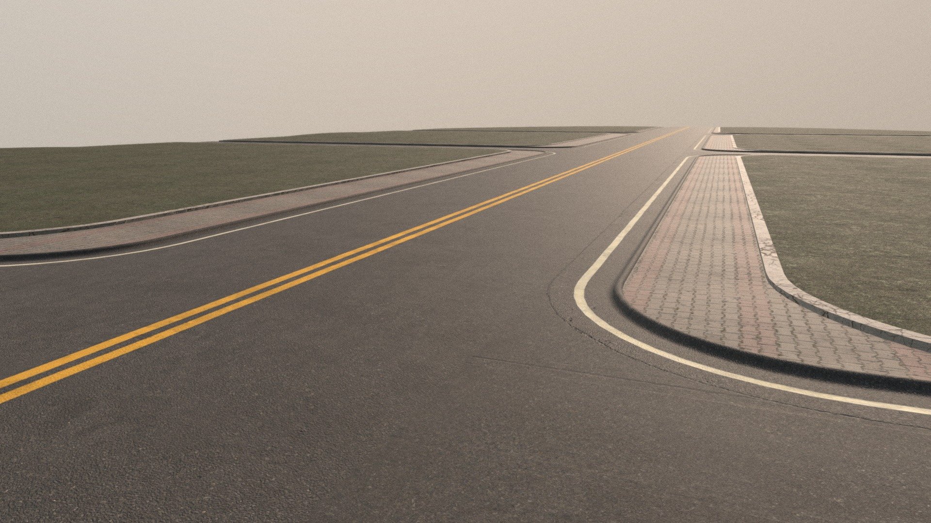 American Road 3d model