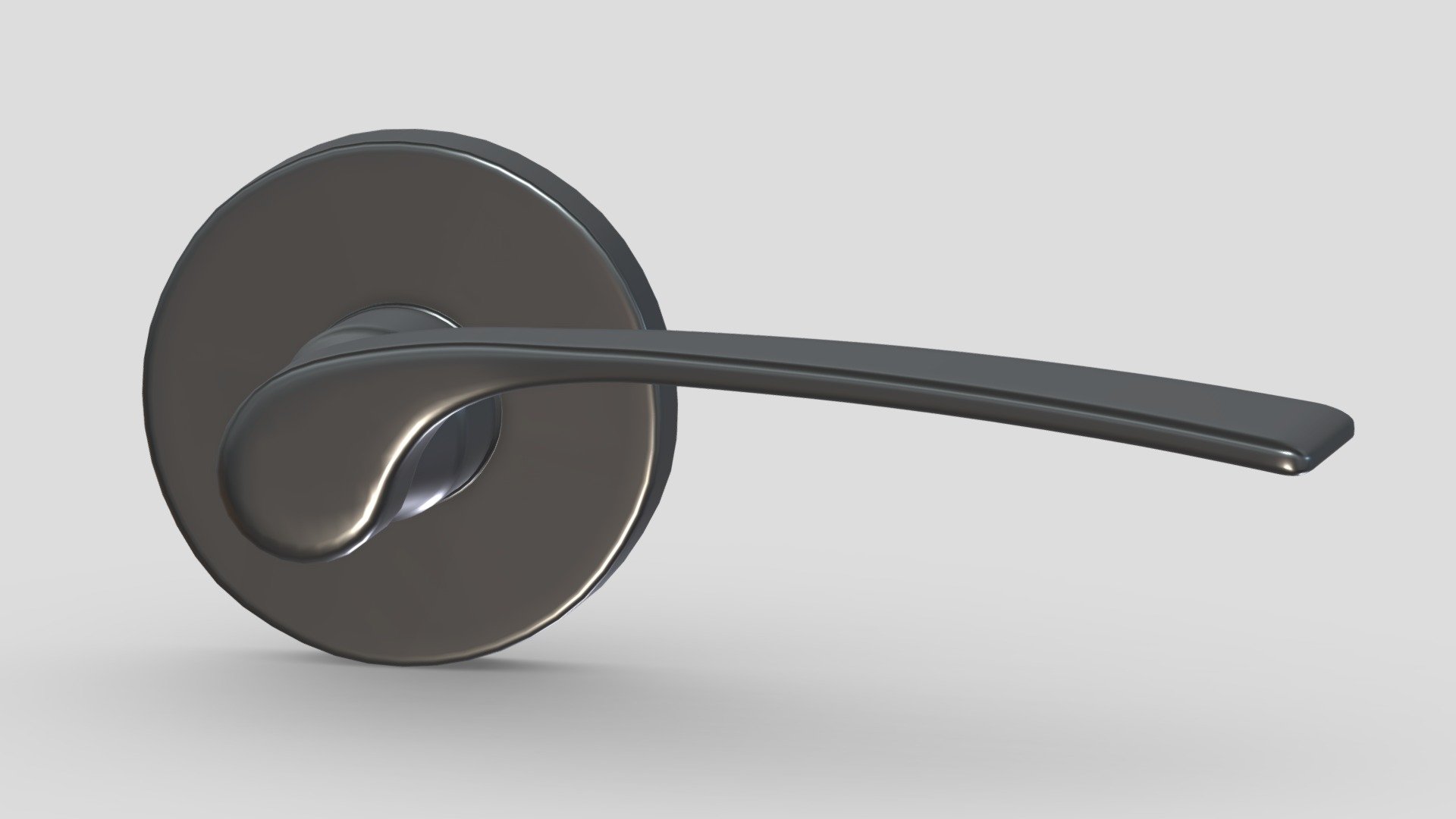 Urfic Como Door Handle Matt Black 3d model