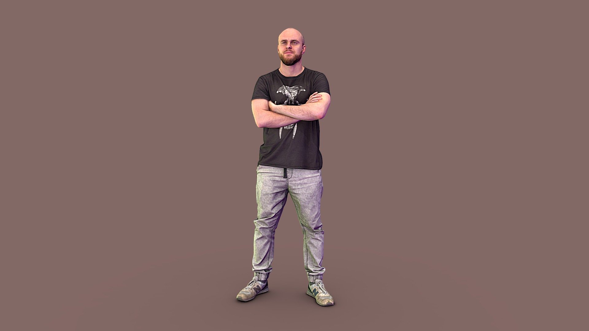 Brutal Bald Guy 3d model