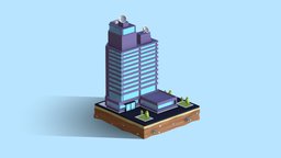 Low Poly Business Center City Building