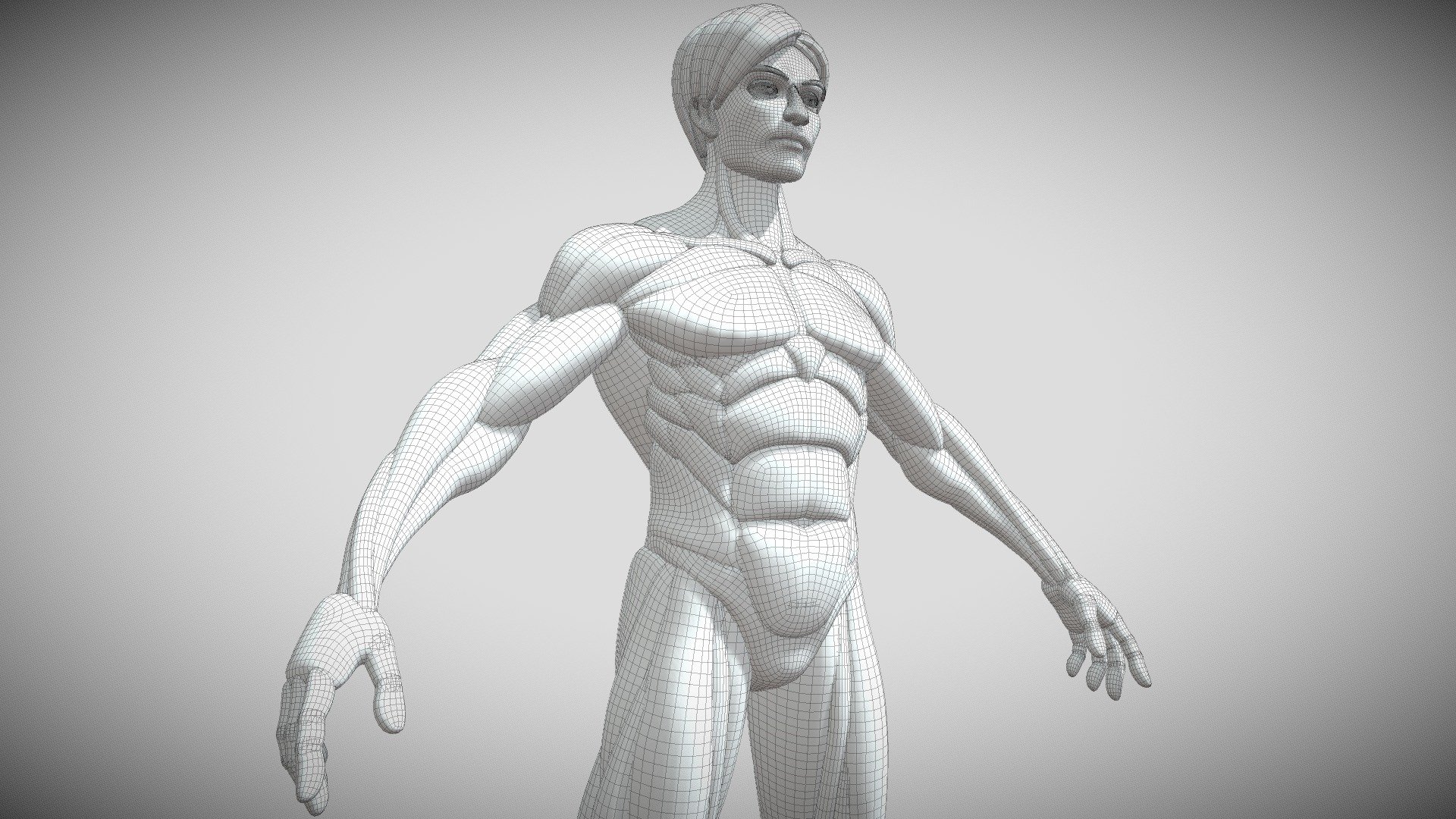 Cartoon Style Male Base Mesh No.1 3d model