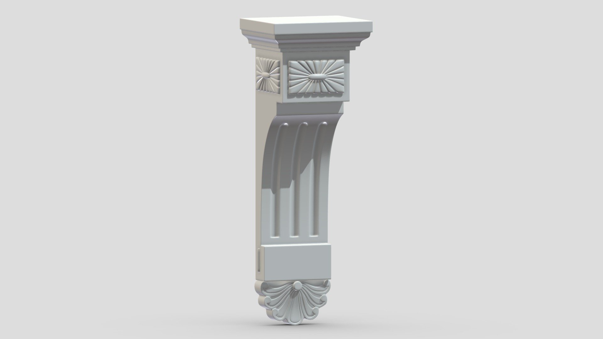 Scroll Corbel 54 3d model