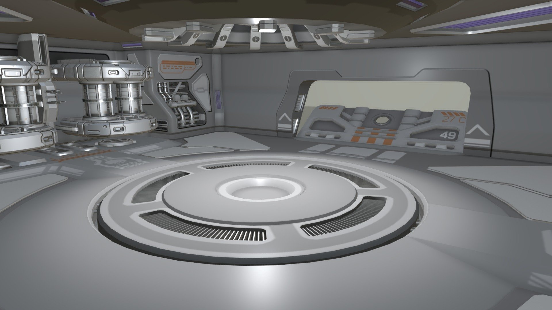 Sci-fi Hangar 3d model