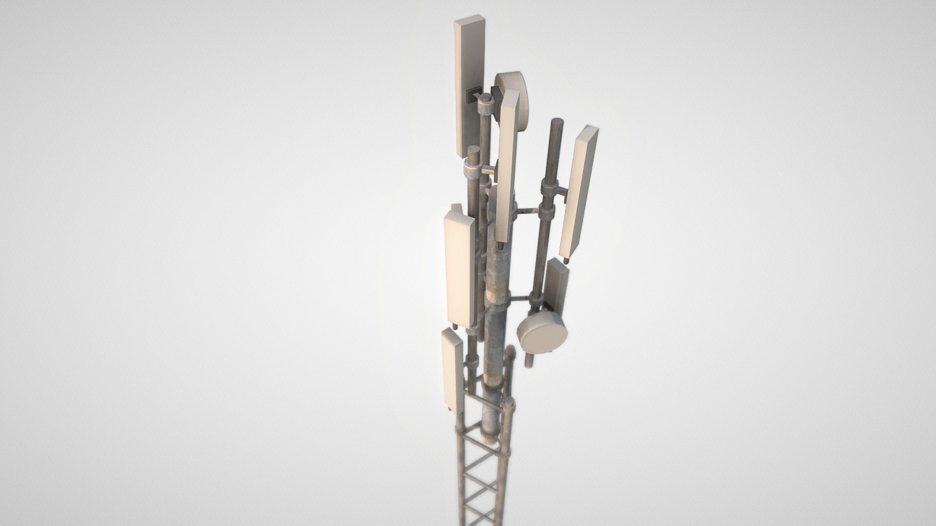 Mobile Tower (Low Poly) 3d model