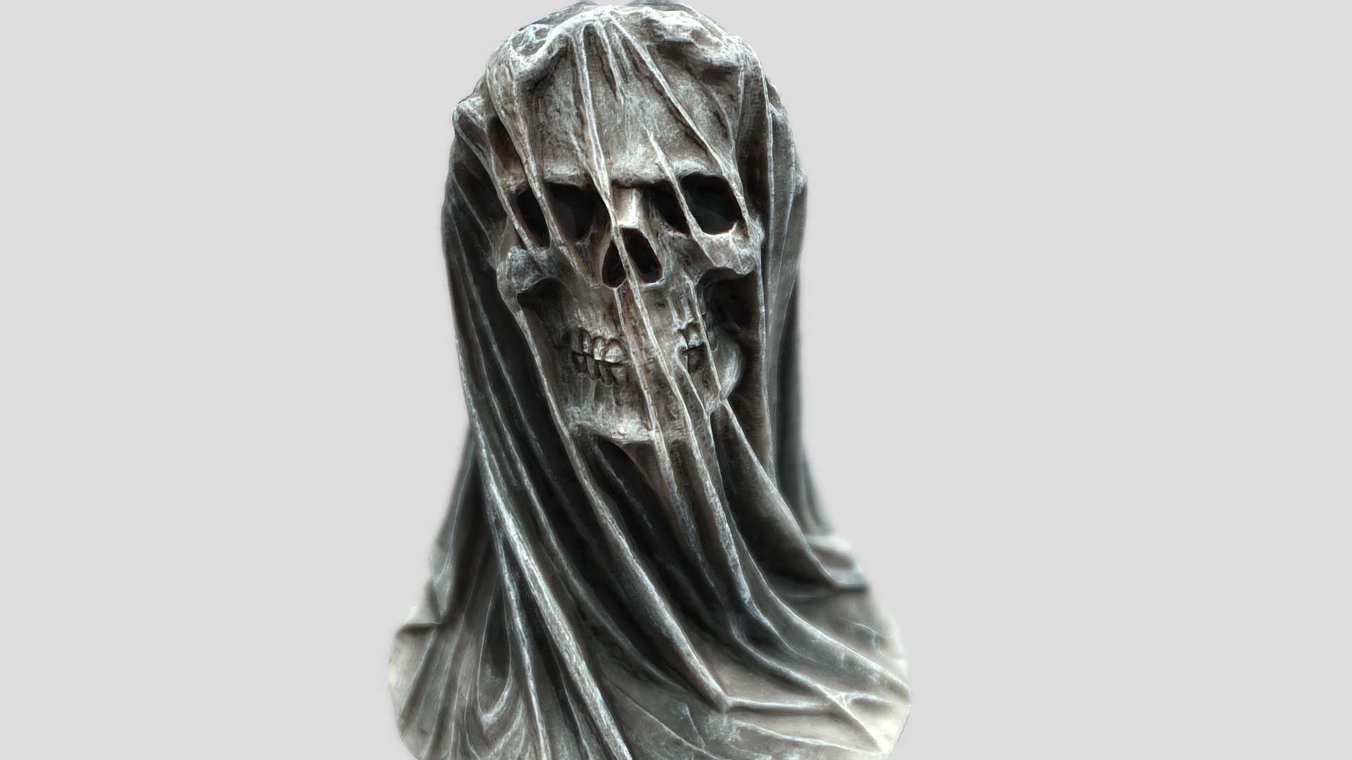 Death Skull in veil 3d model