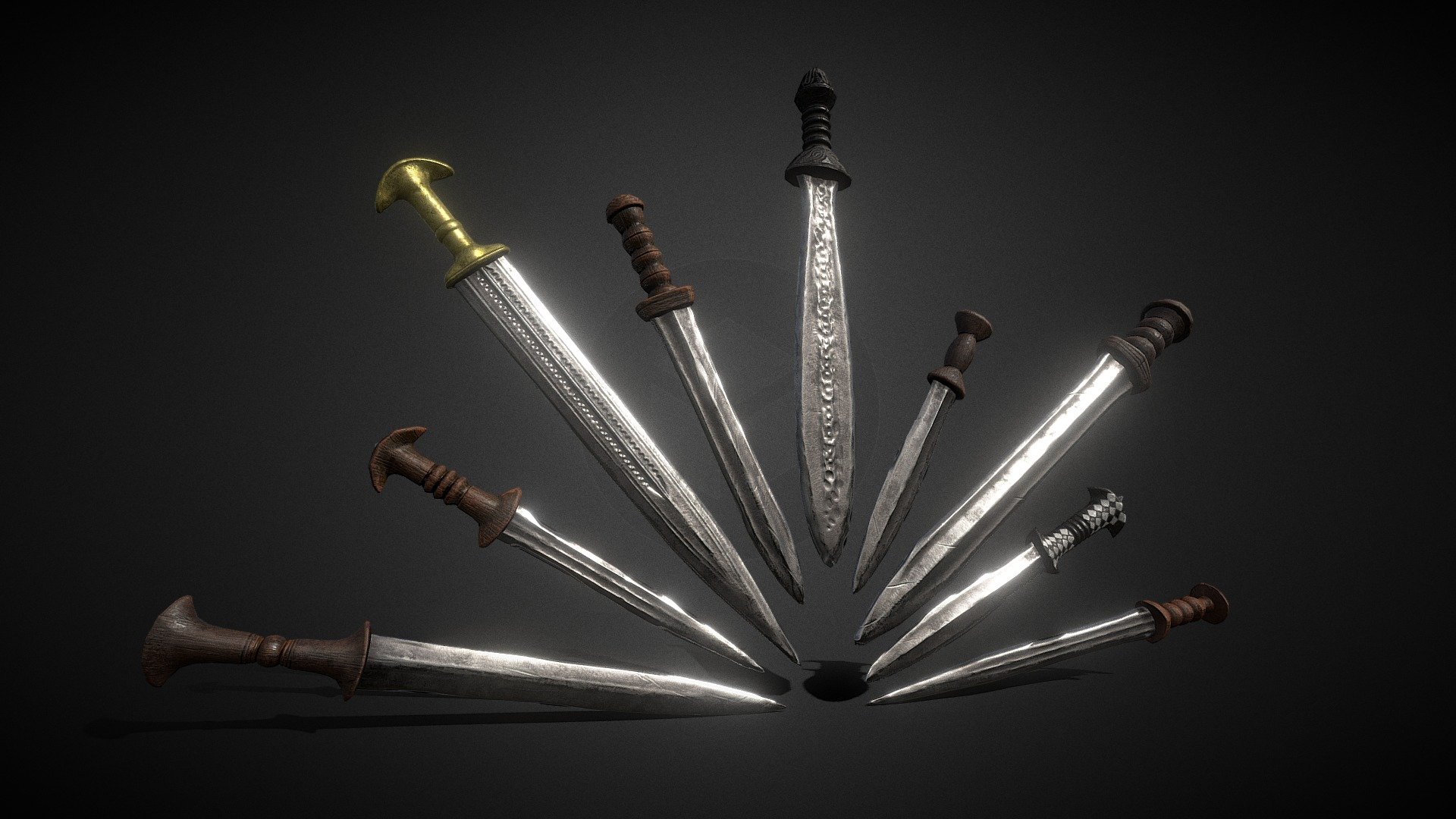 daggers 3d model