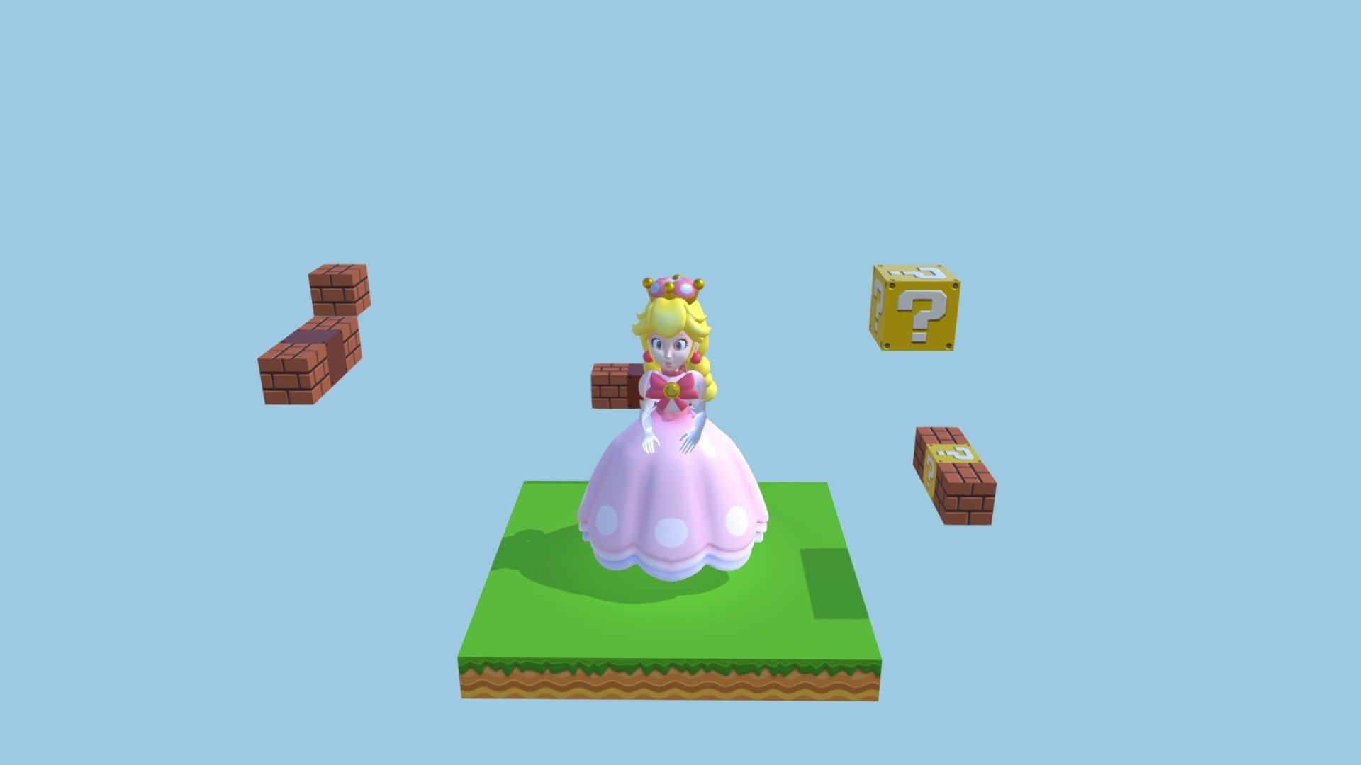 Peachette 3d model