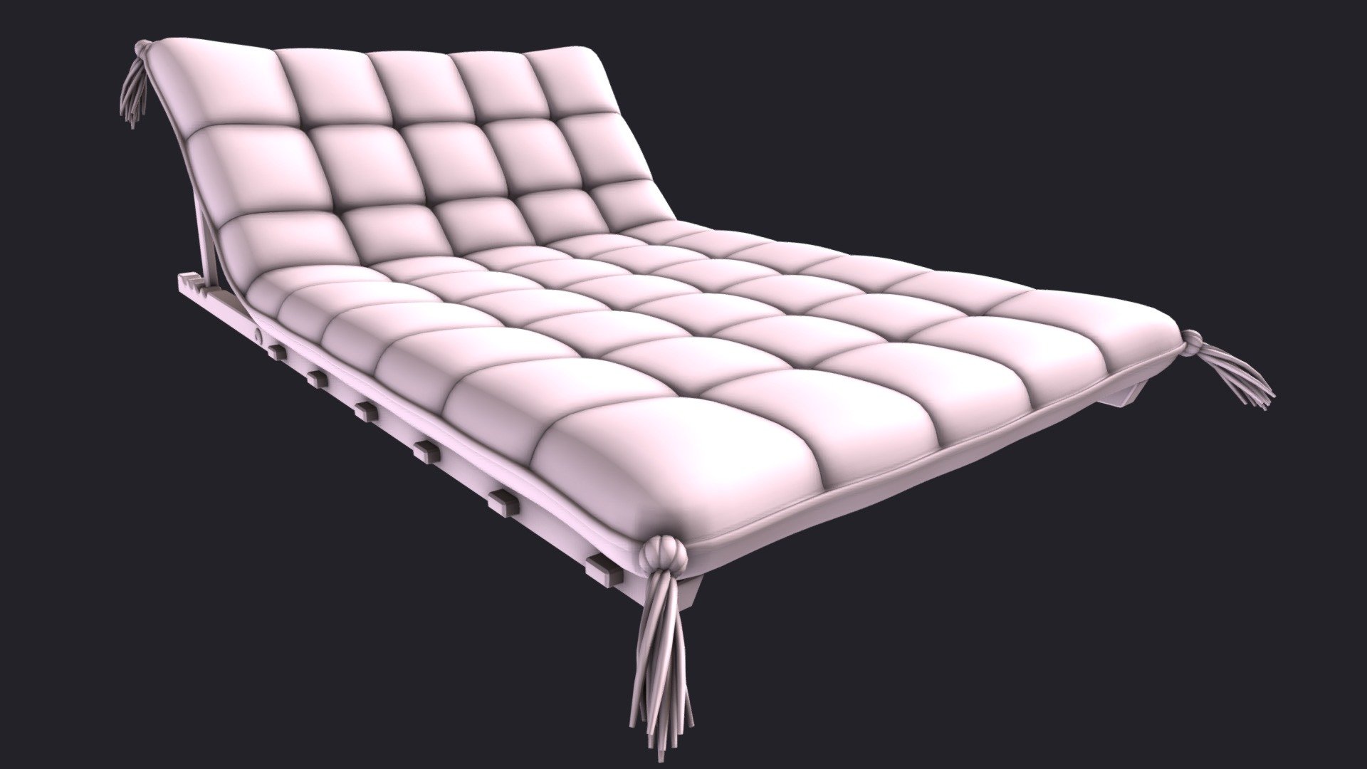 Tasseled Patio Lounger 3d model