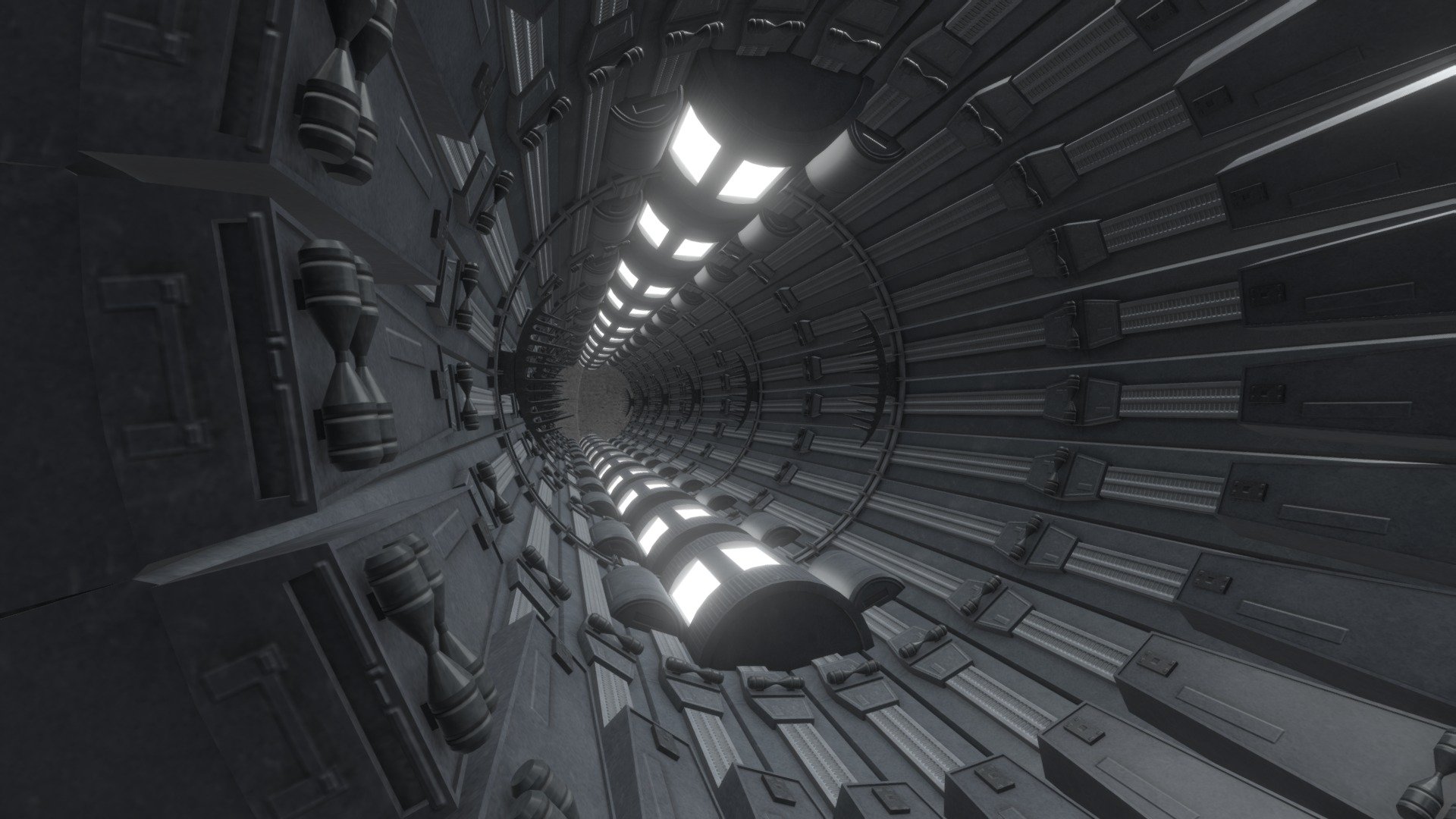 Deathstar Superlaser Lasertunnel 3d model