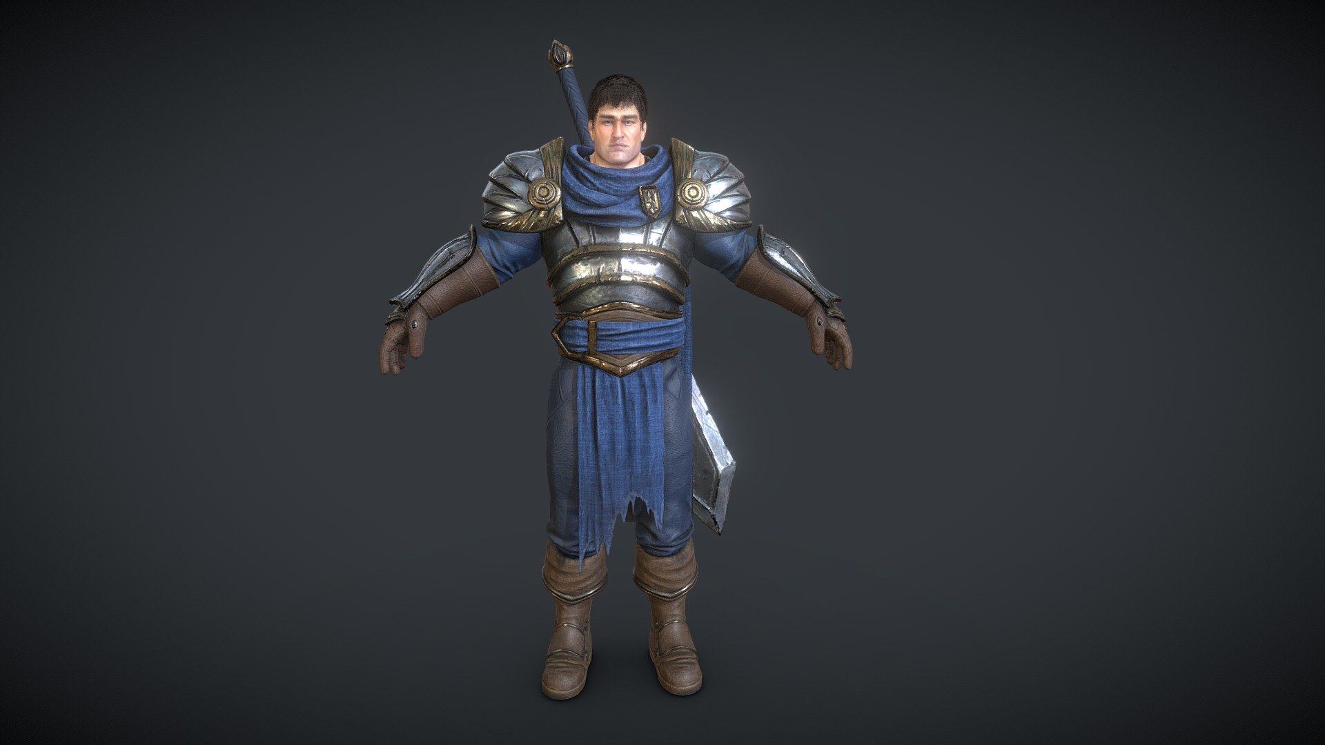 League of Legends——Garen 3d model