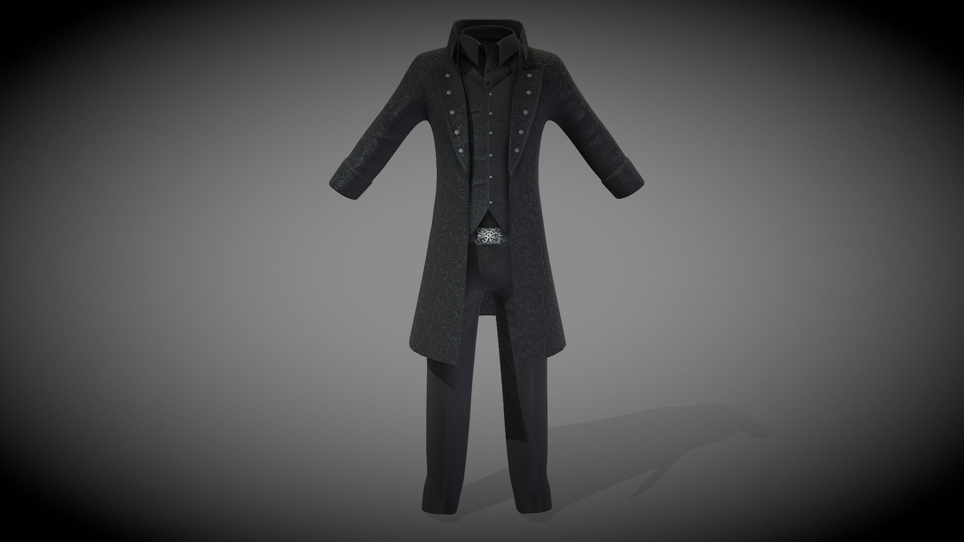 Mens Magican Outfit 3d model