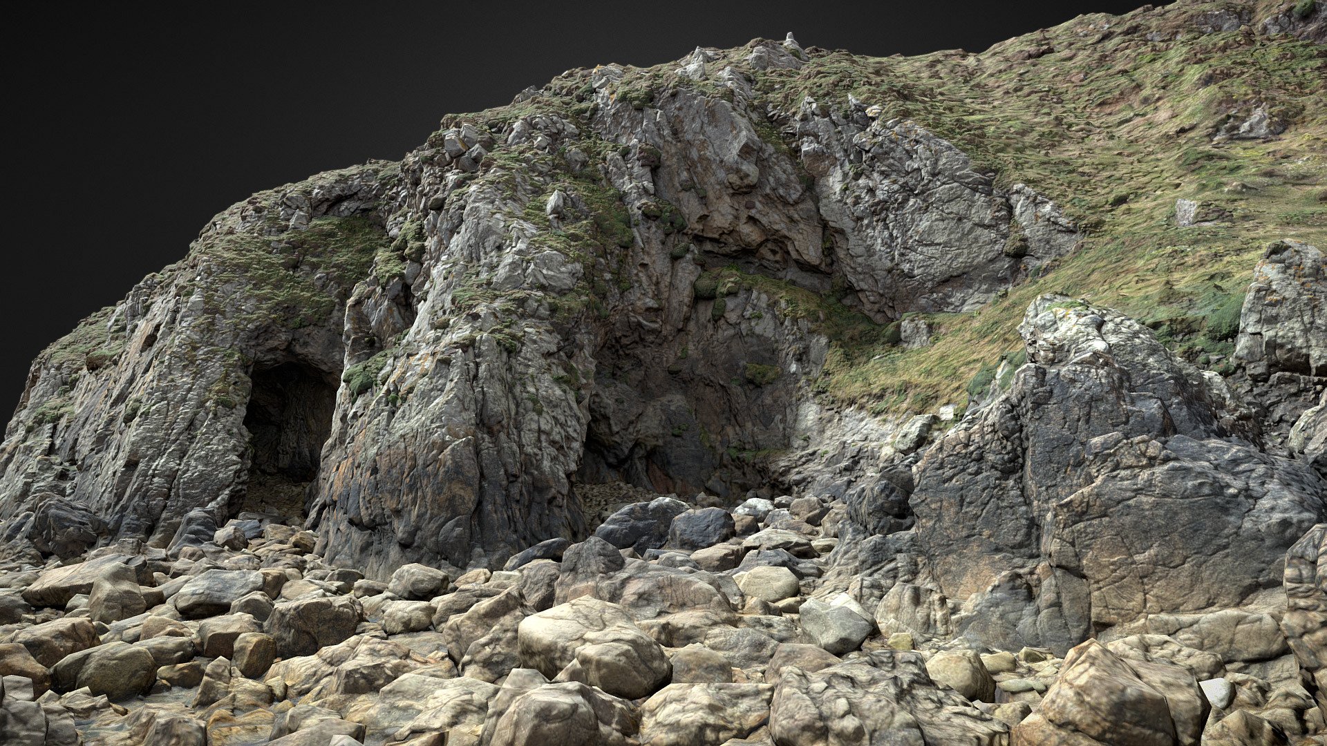 Big Coastal Cliff Scan A 3d model