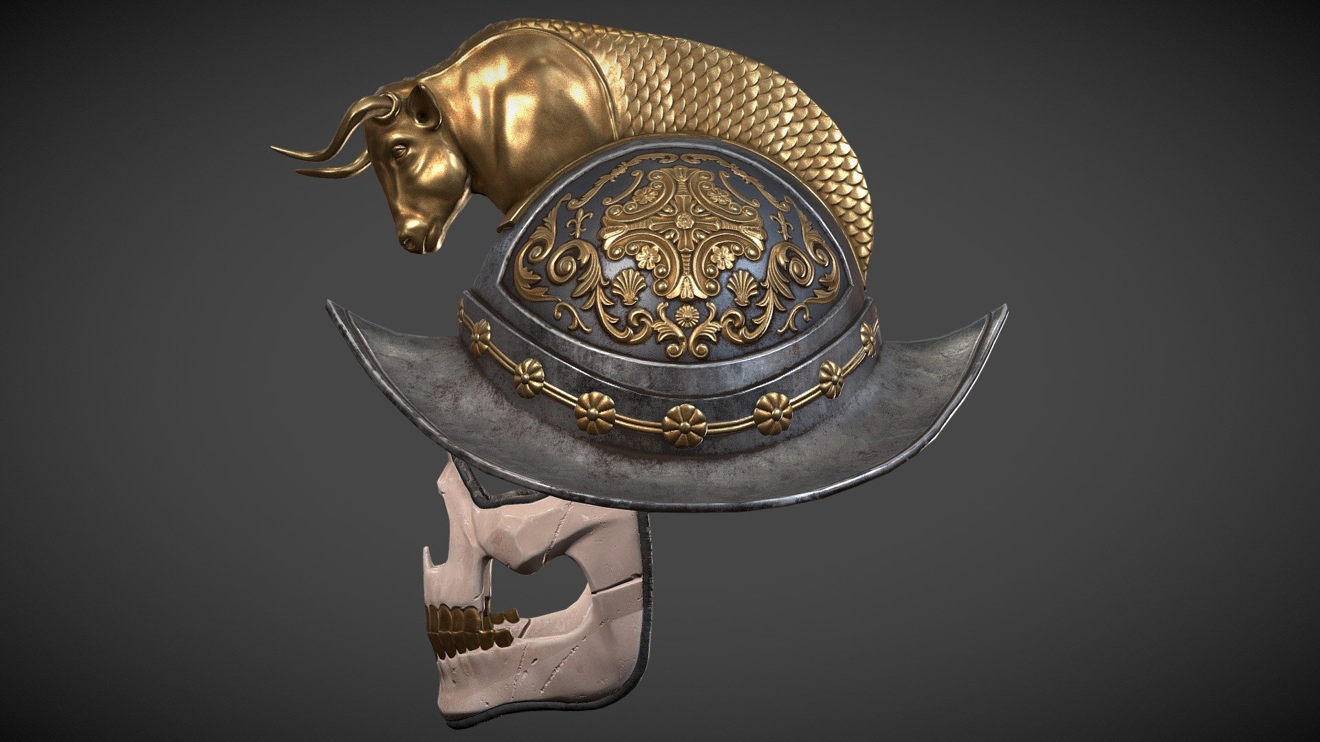 Conqueror helmet 3d model