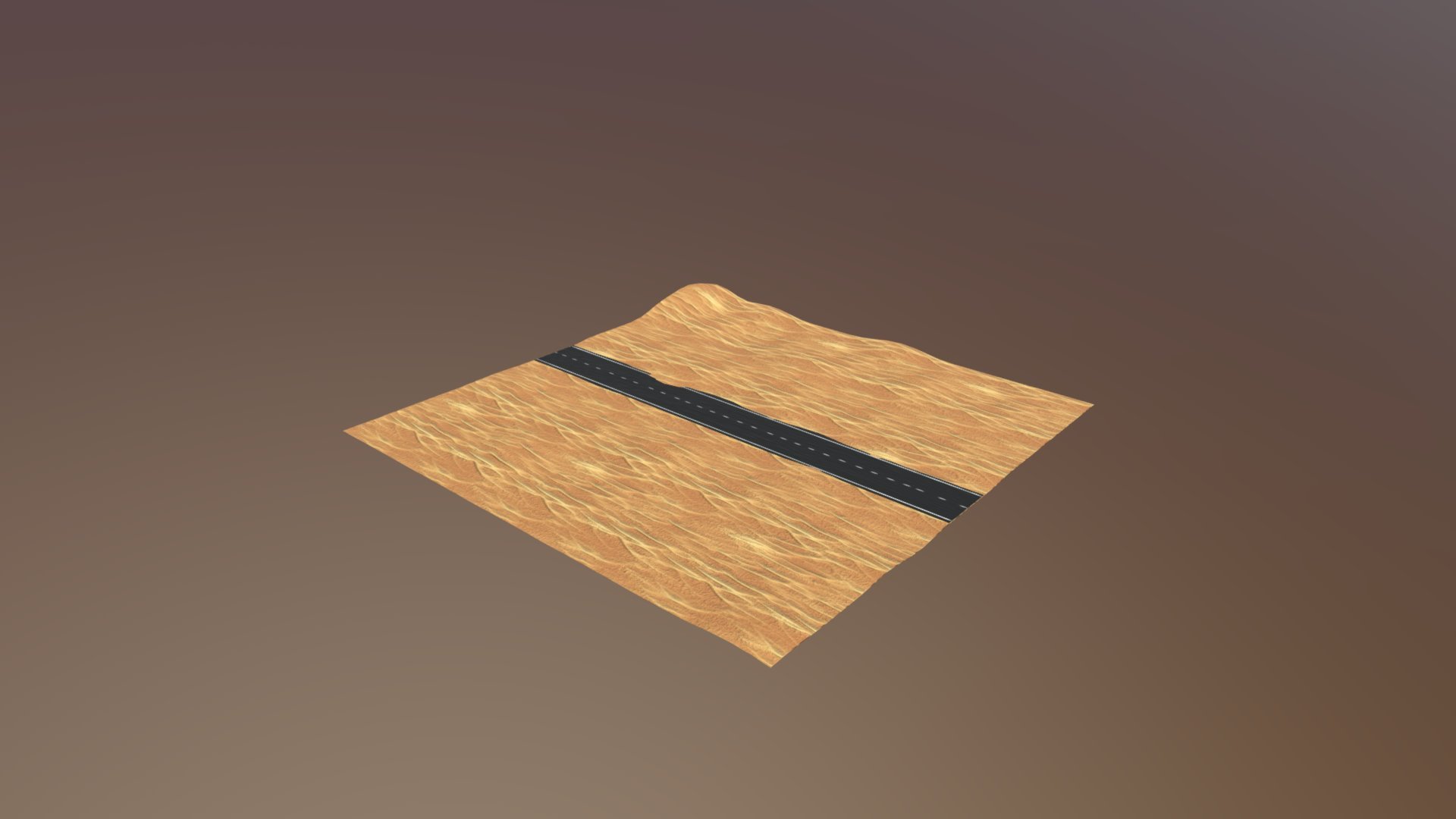 Road and Sandy ground 3d model