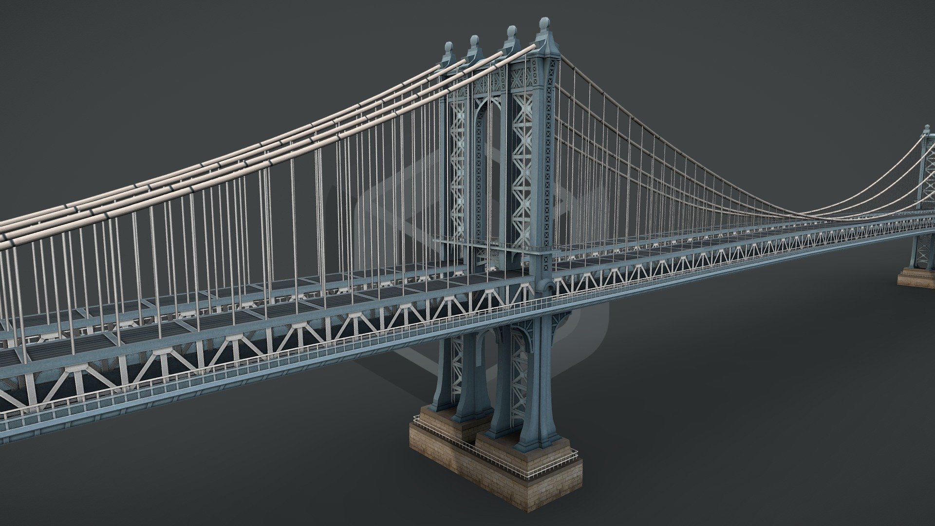 Manhattan Bridge New York 3d model