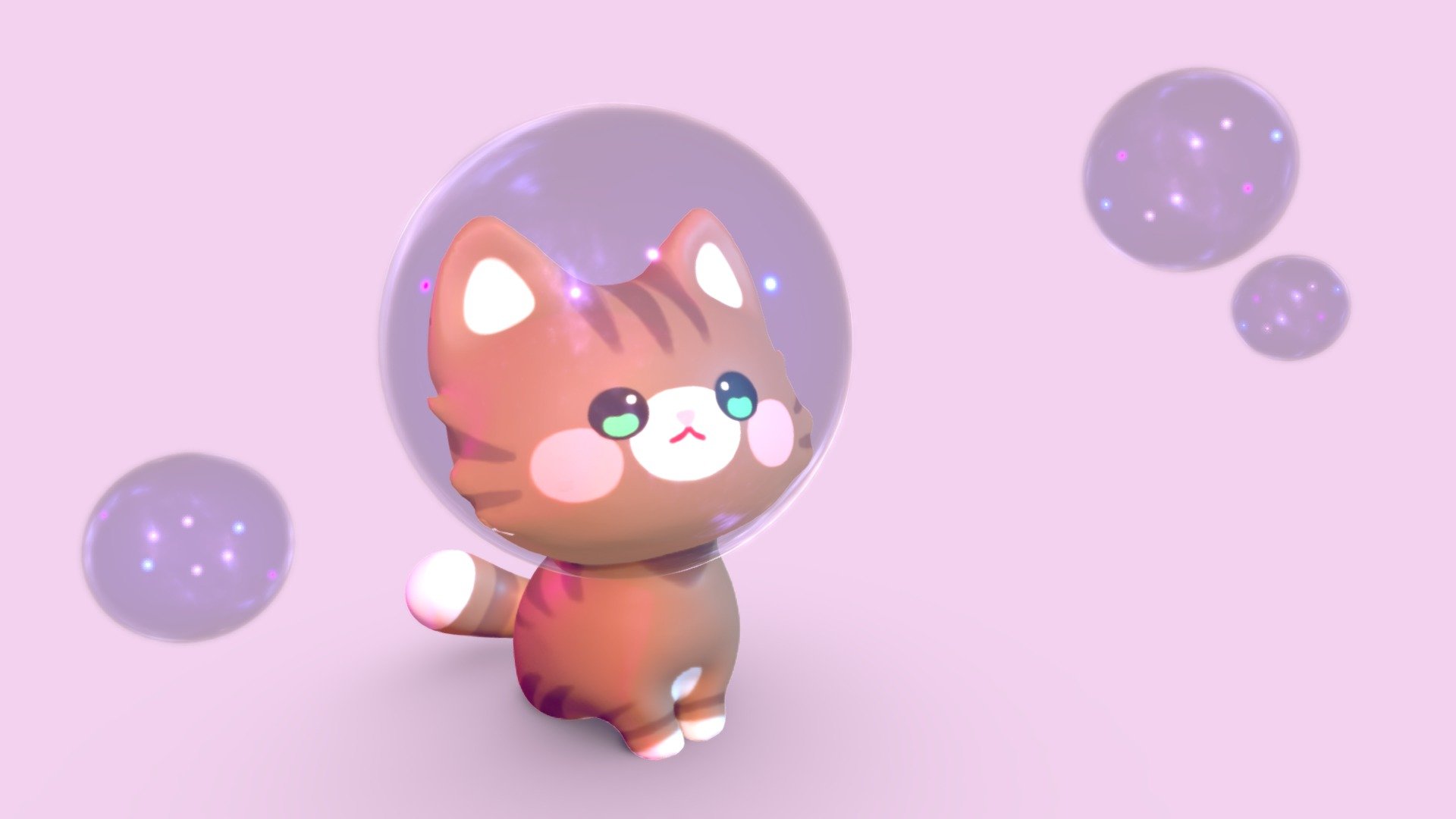 bubble cat 3d model