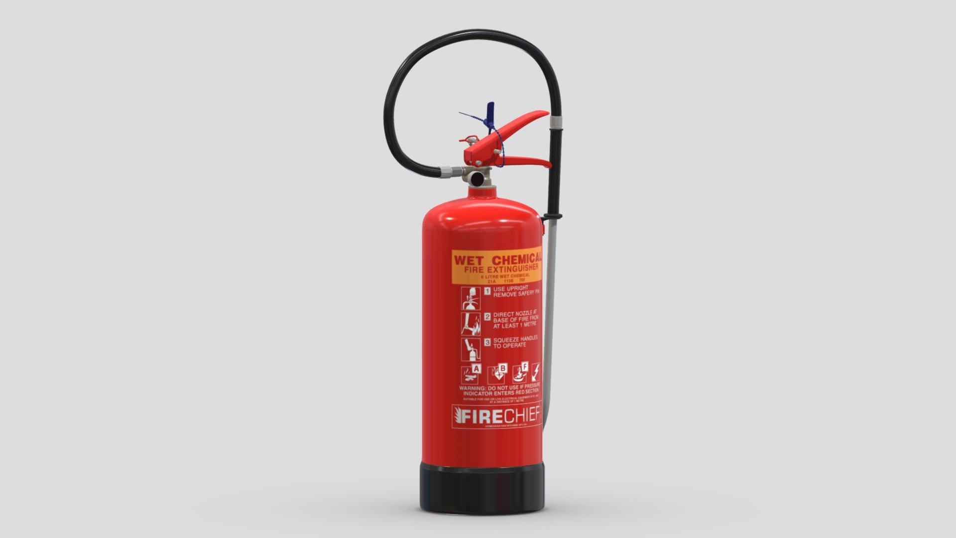 Wet Chemical Fire Extinguisher 3d model