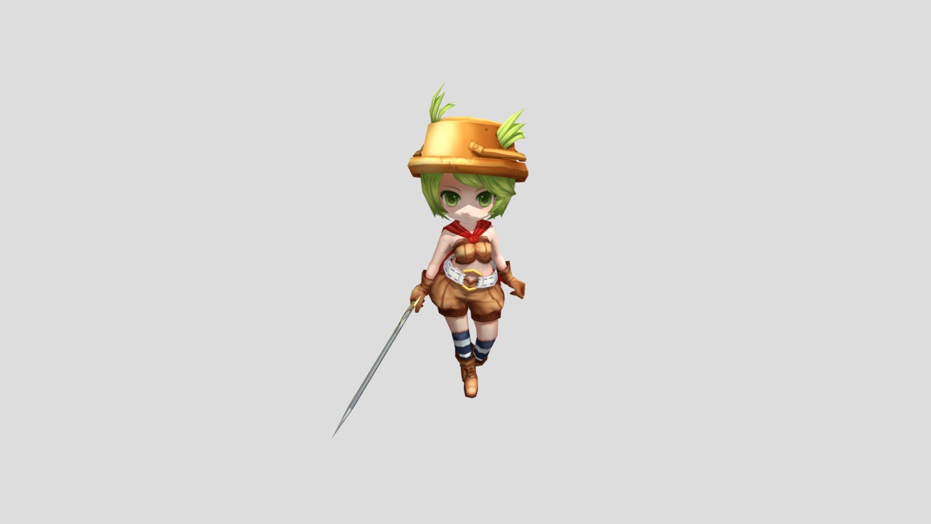 Casual RPG Character 3d model