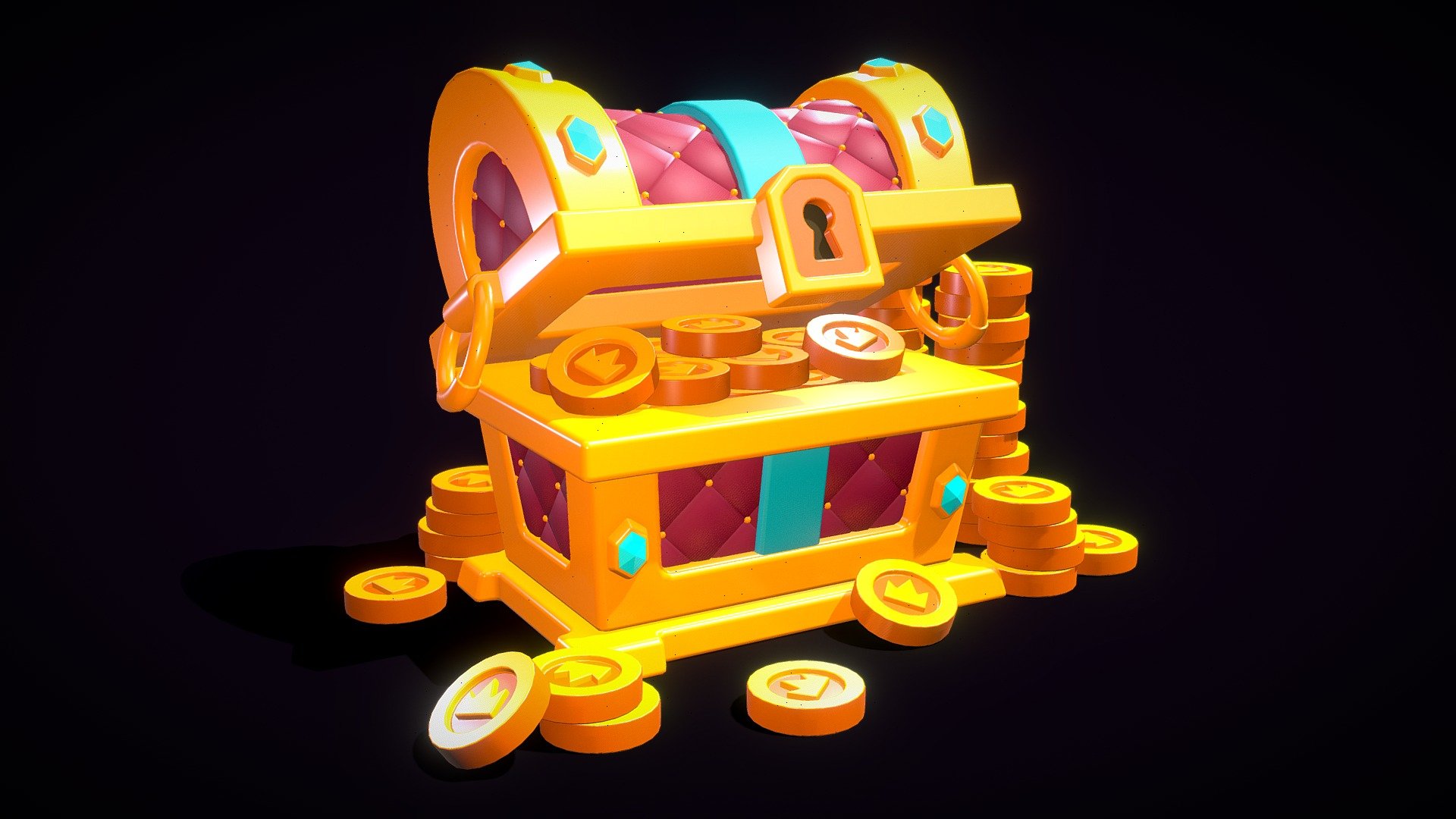 Stylized chest 3d model