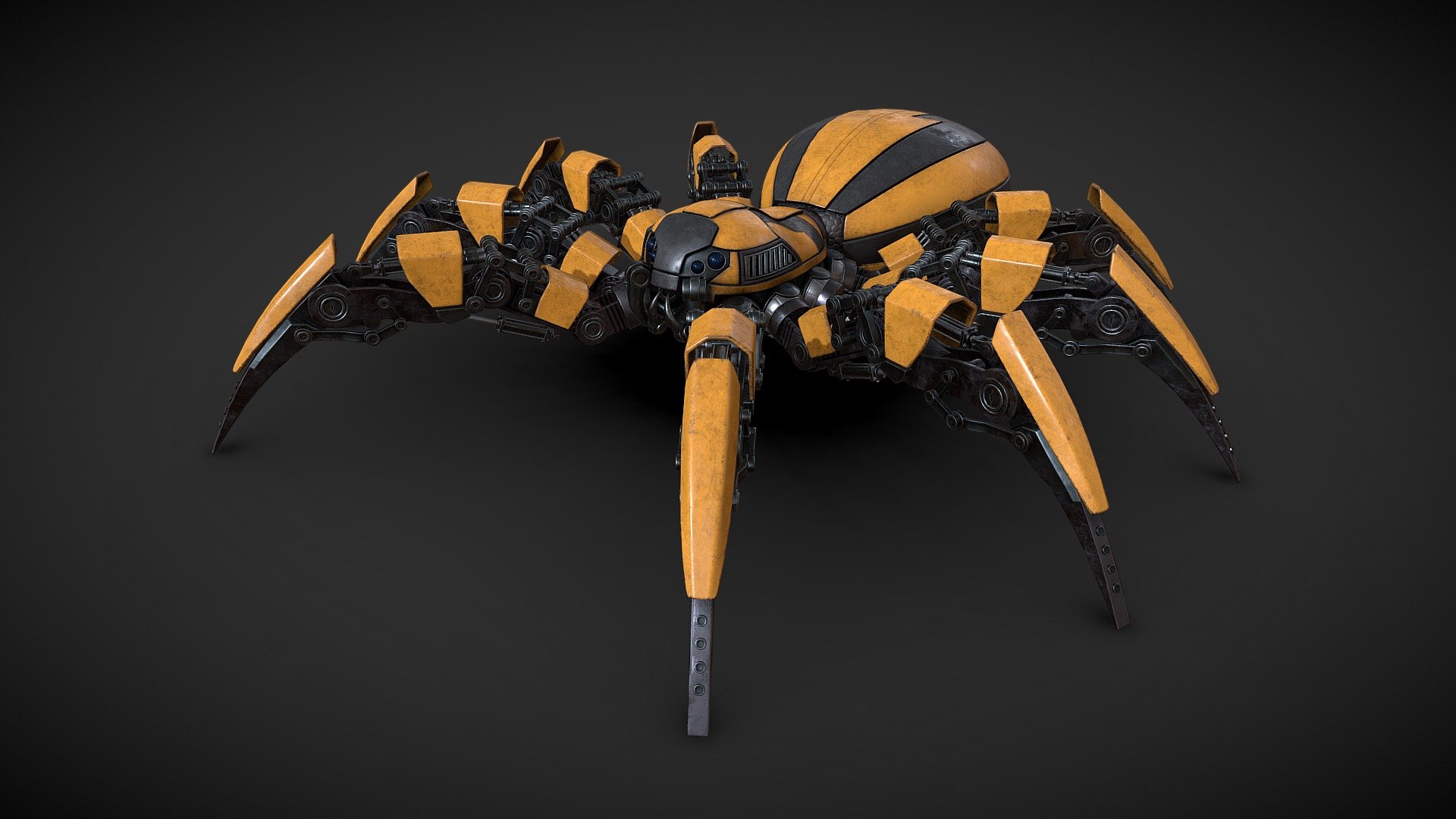 Spider Robot LowPoly 3d model