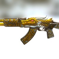 AVAs AK47 Gold Dragon