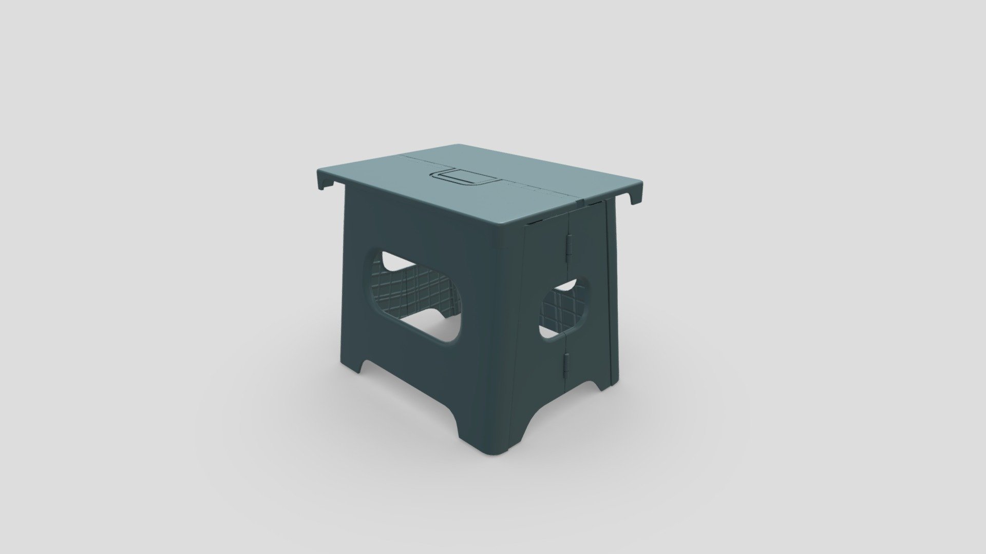 Compact Folding Stool Footrest Step 3d model