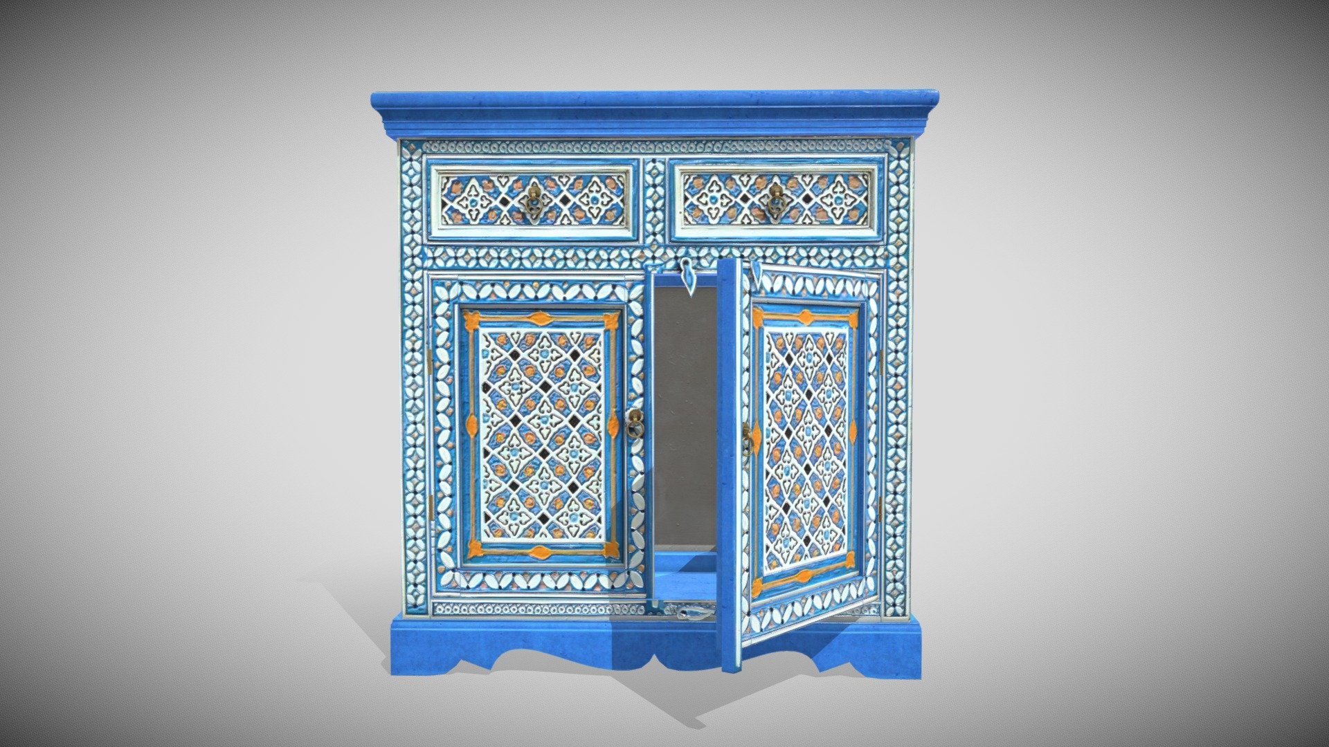 Painted Shelf 3d model