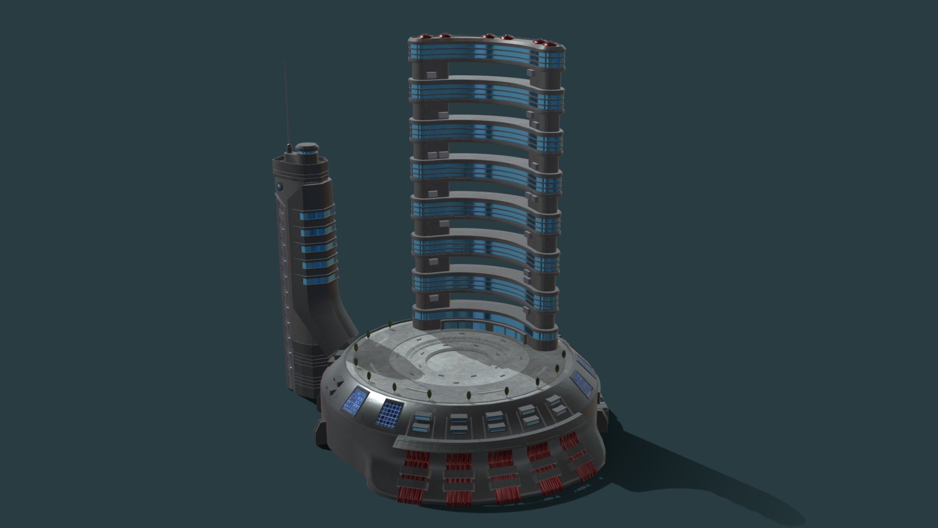 Sci-fi Hotel 3d model