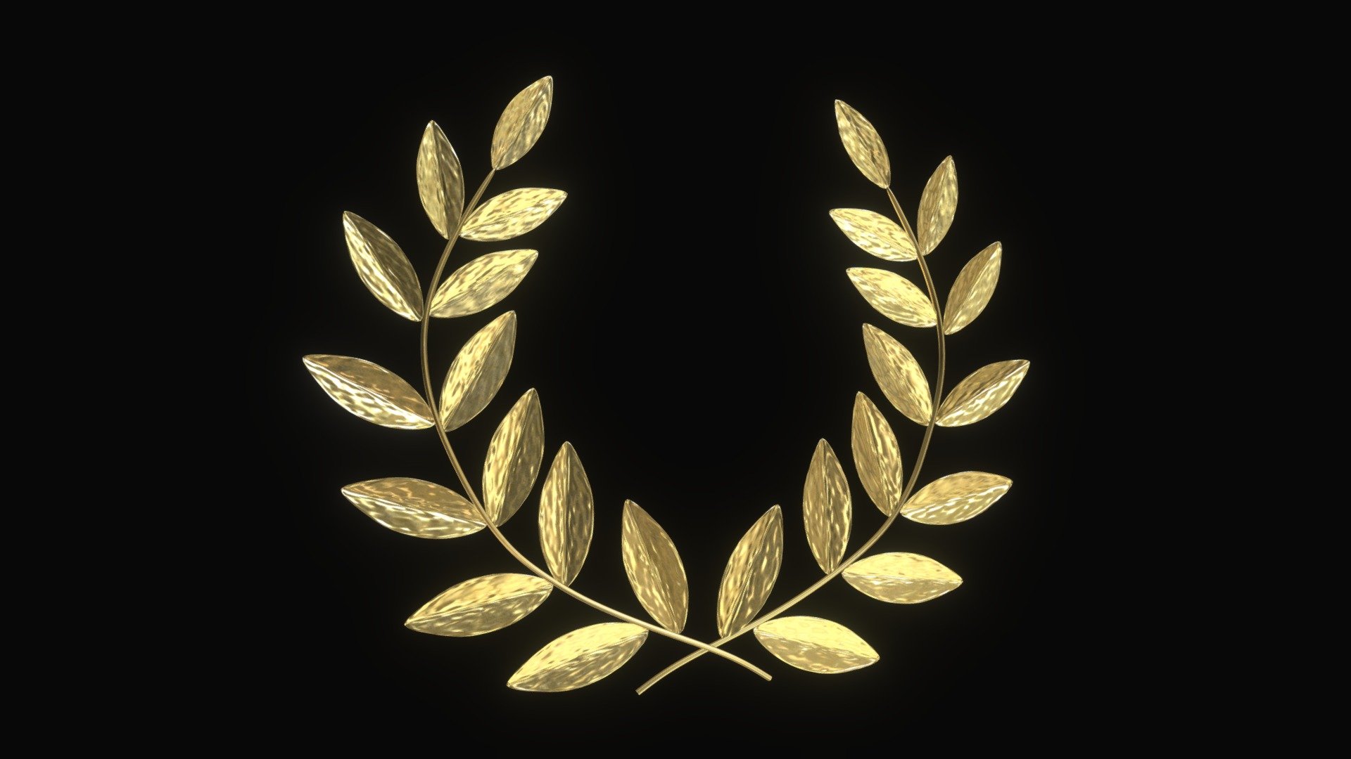 Stylized laurel wreath crown 3d model